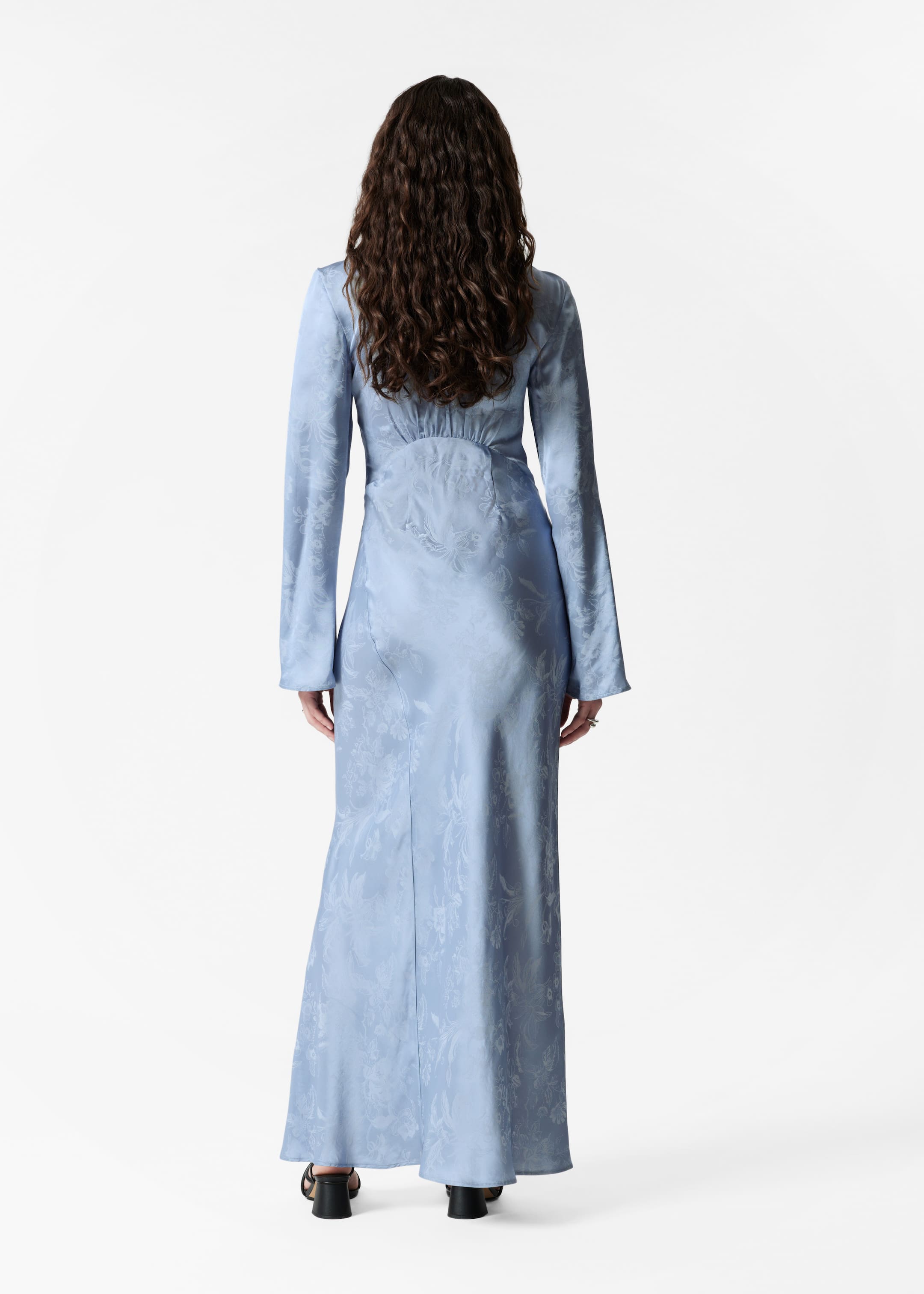 View larger image: Jacquard Maxi Dress - Light Blue - Ladies | H&M GB 4