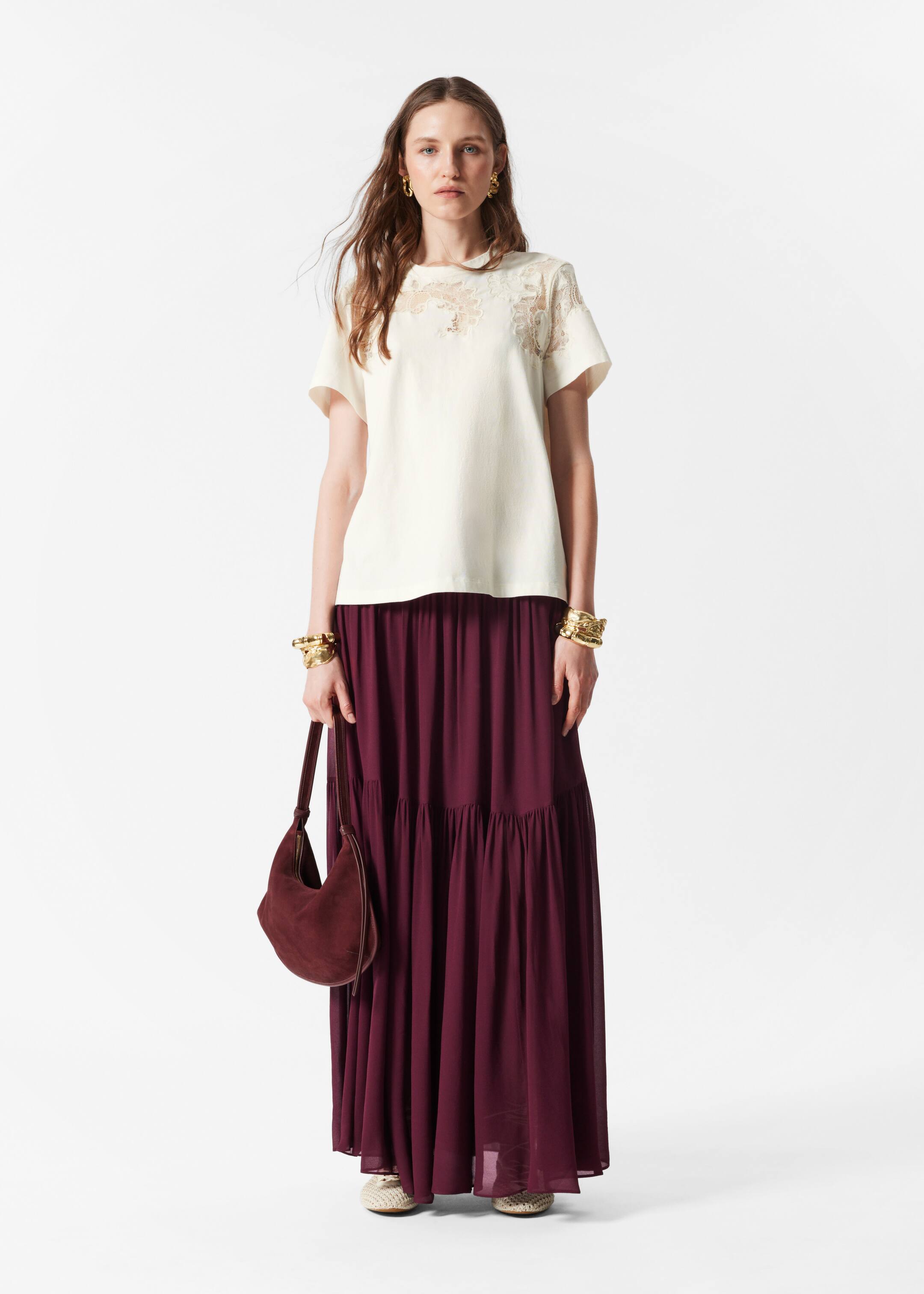 Visualizza immagine più grande: T-shirt con ricamo in pizzo - Bianco - DONNA | H&M IT 3