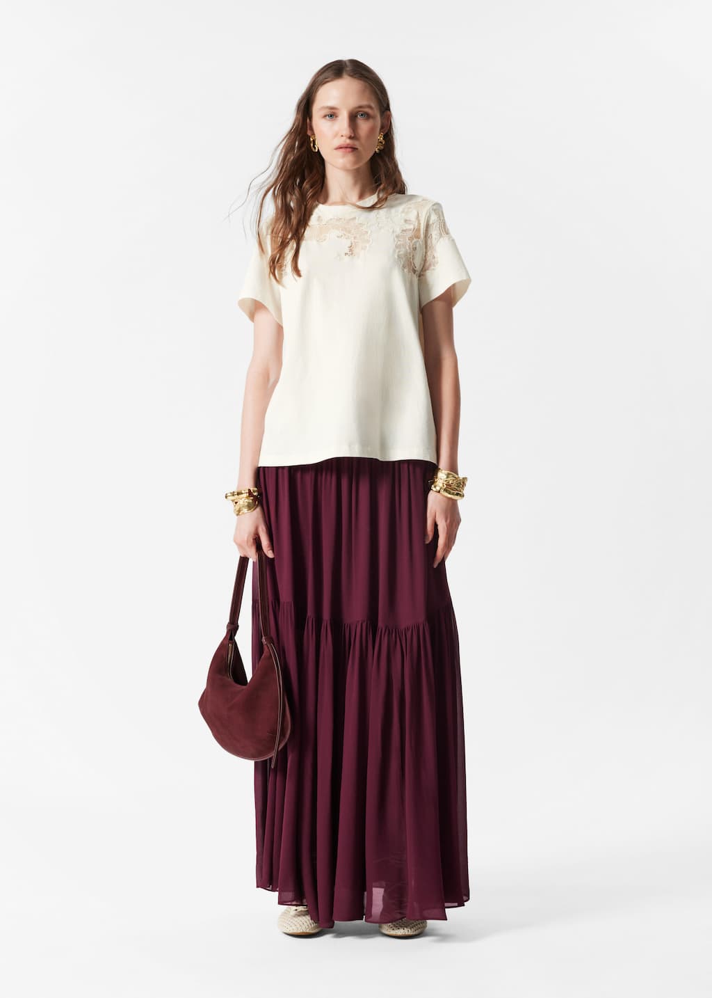Image of Lace Embroidery T-shirt