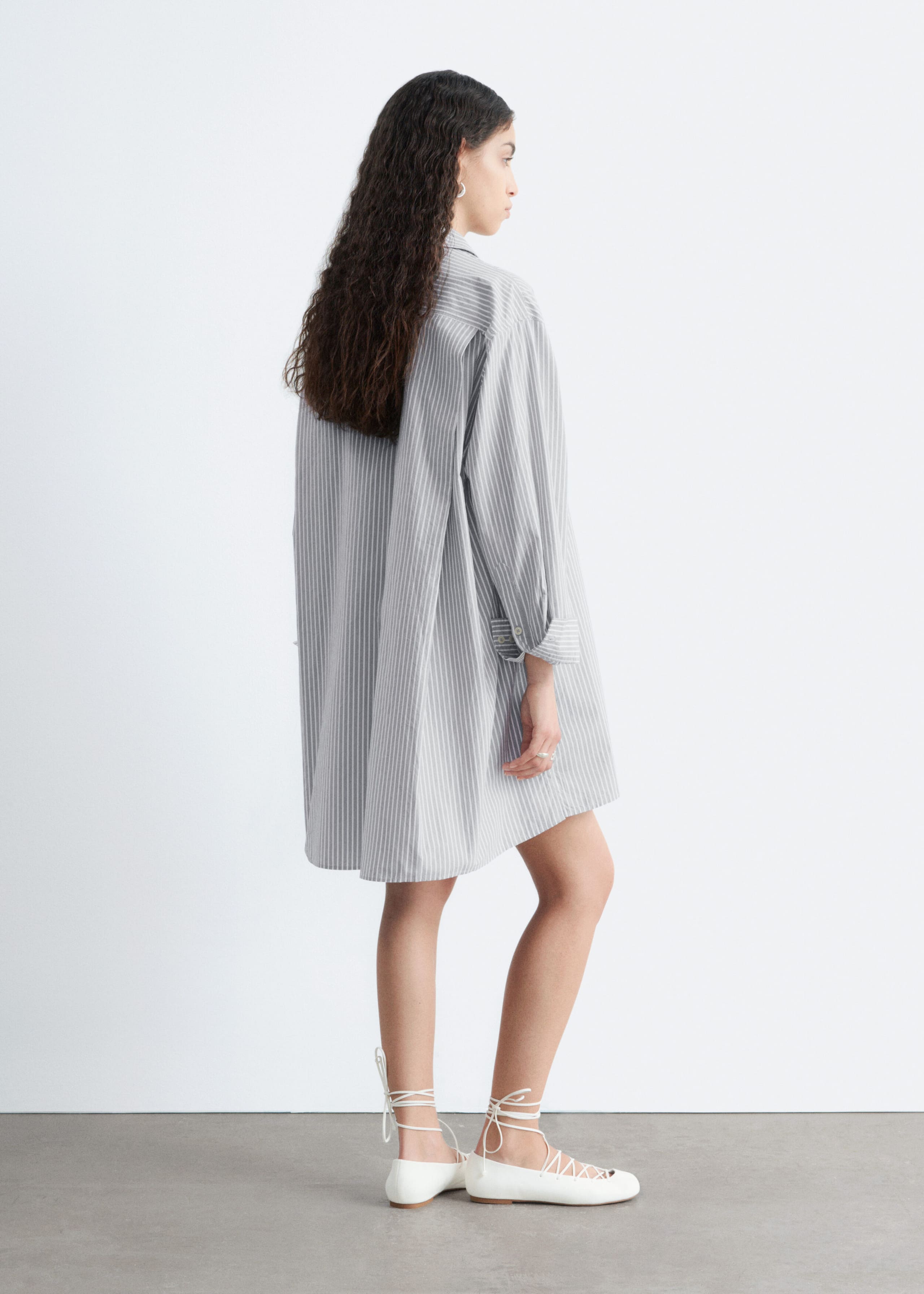 Image of Oversized Shirt Mini Dress