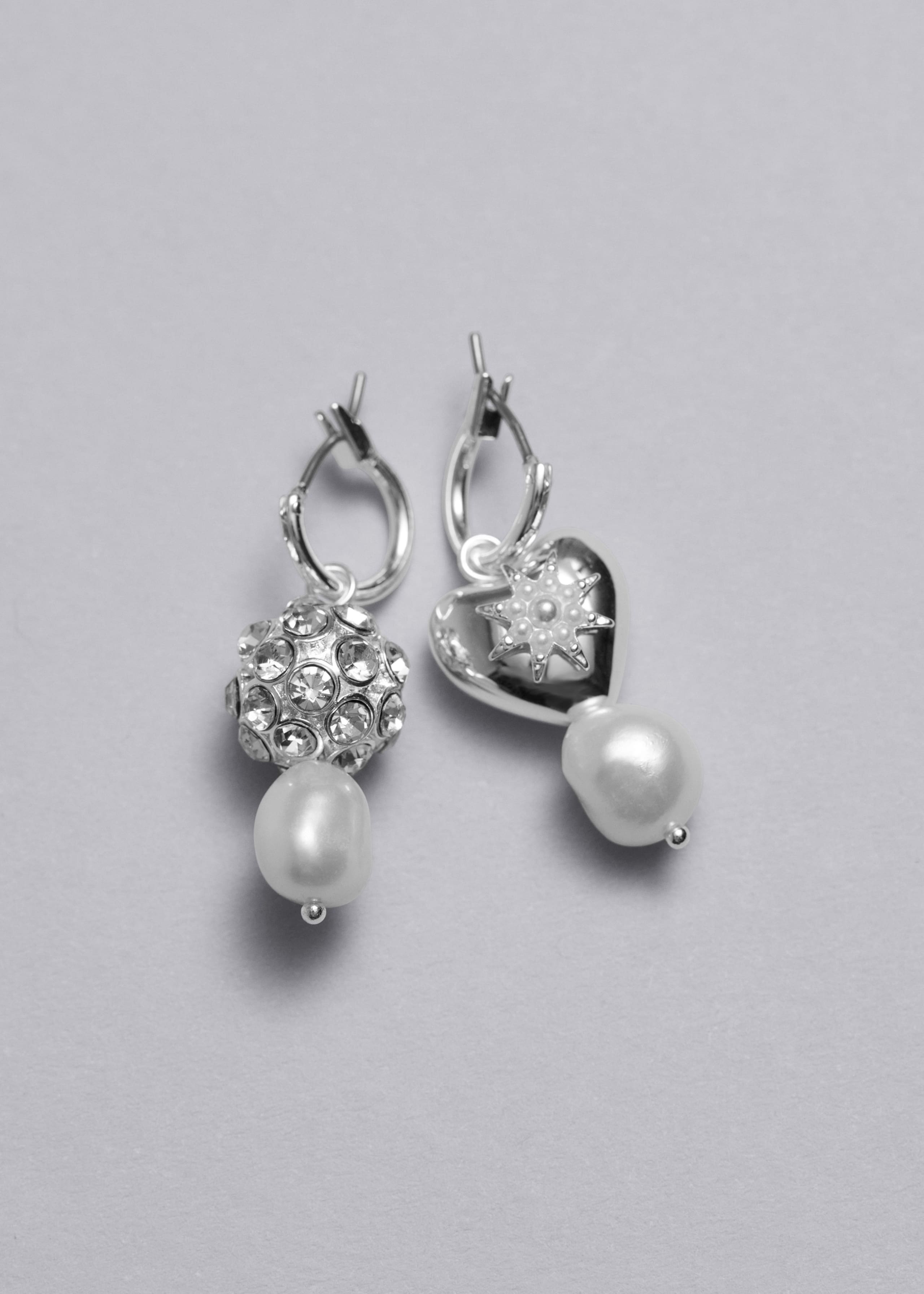 Mismatched Pendant Earrings - Silver - Still Life