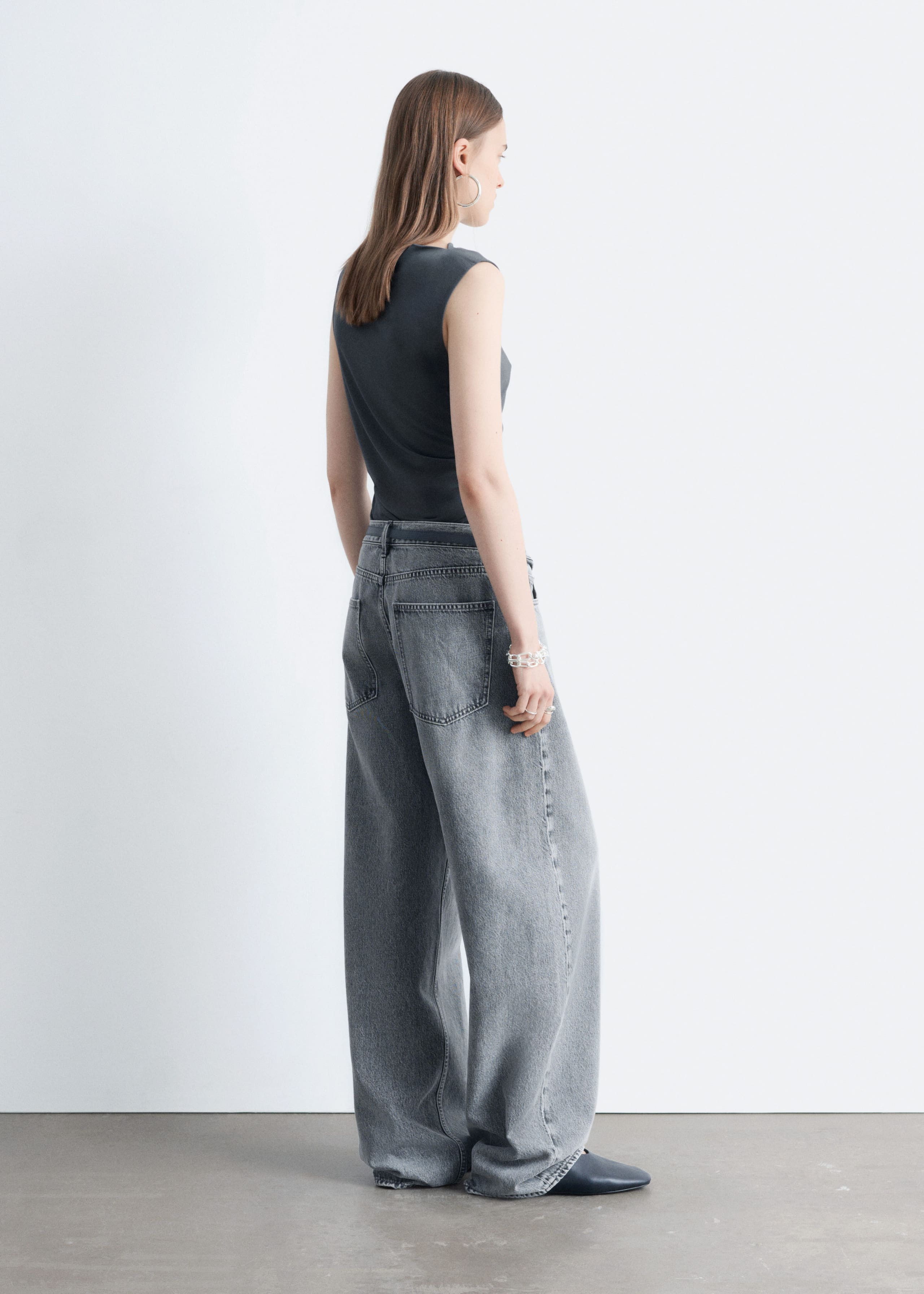 Haut drapé en jersey - Noir - Lookbook