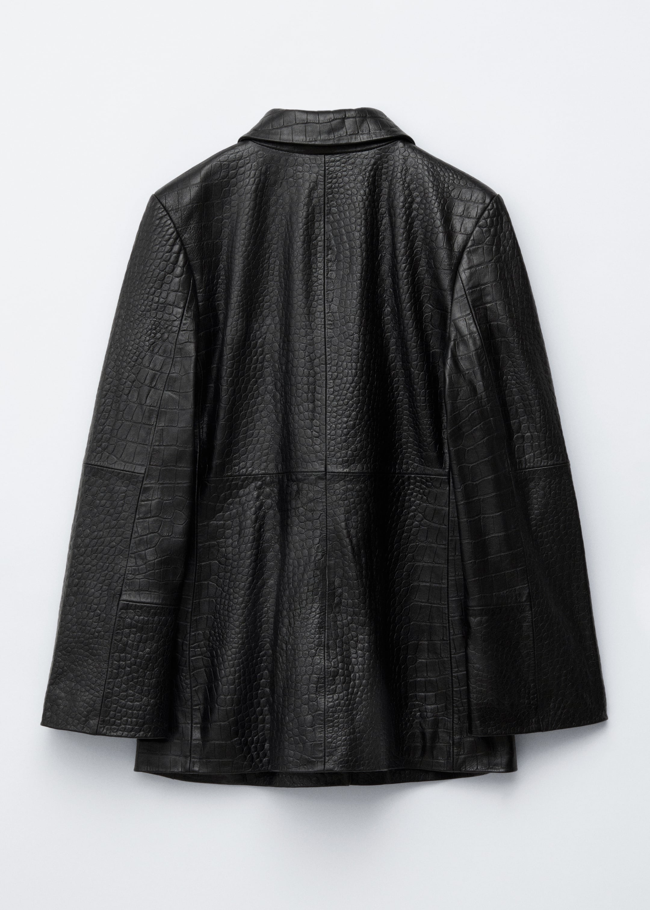 Agrandir l'image: Veste en cuir - Croco noir - FEMME | H&M CH 7
