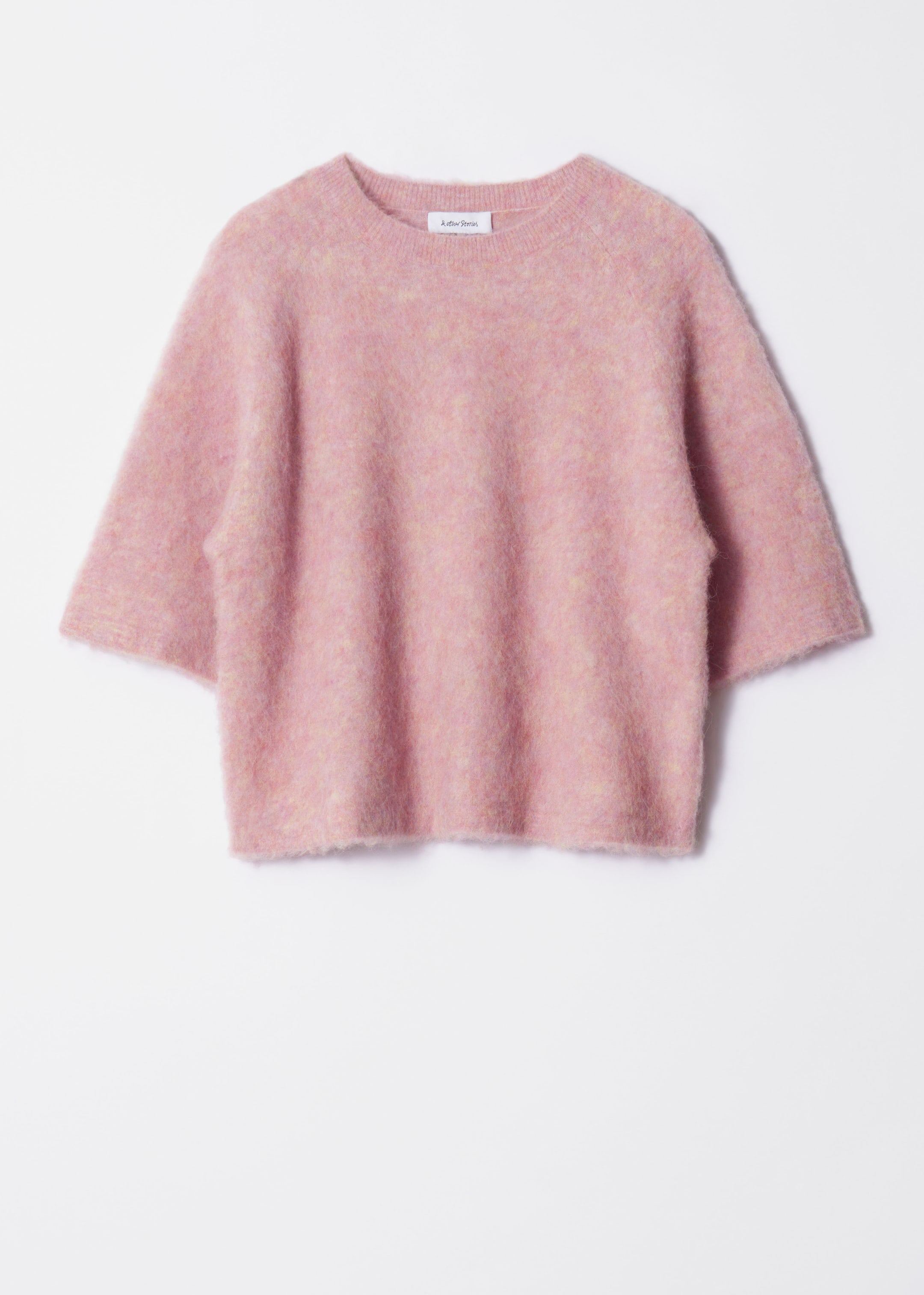 Visa större bild: Stickad topp i alpackablandning - Ljusrosa - DAM | H&M SE 1