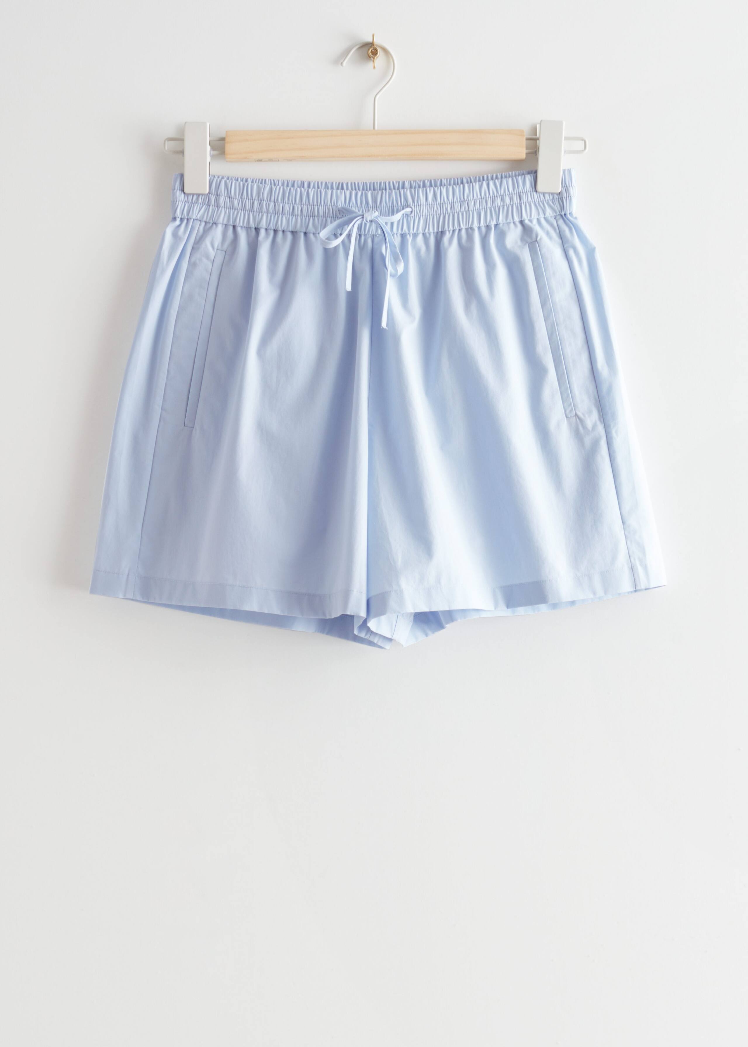 Drawstring Shorts - Light Blue - Bodegón