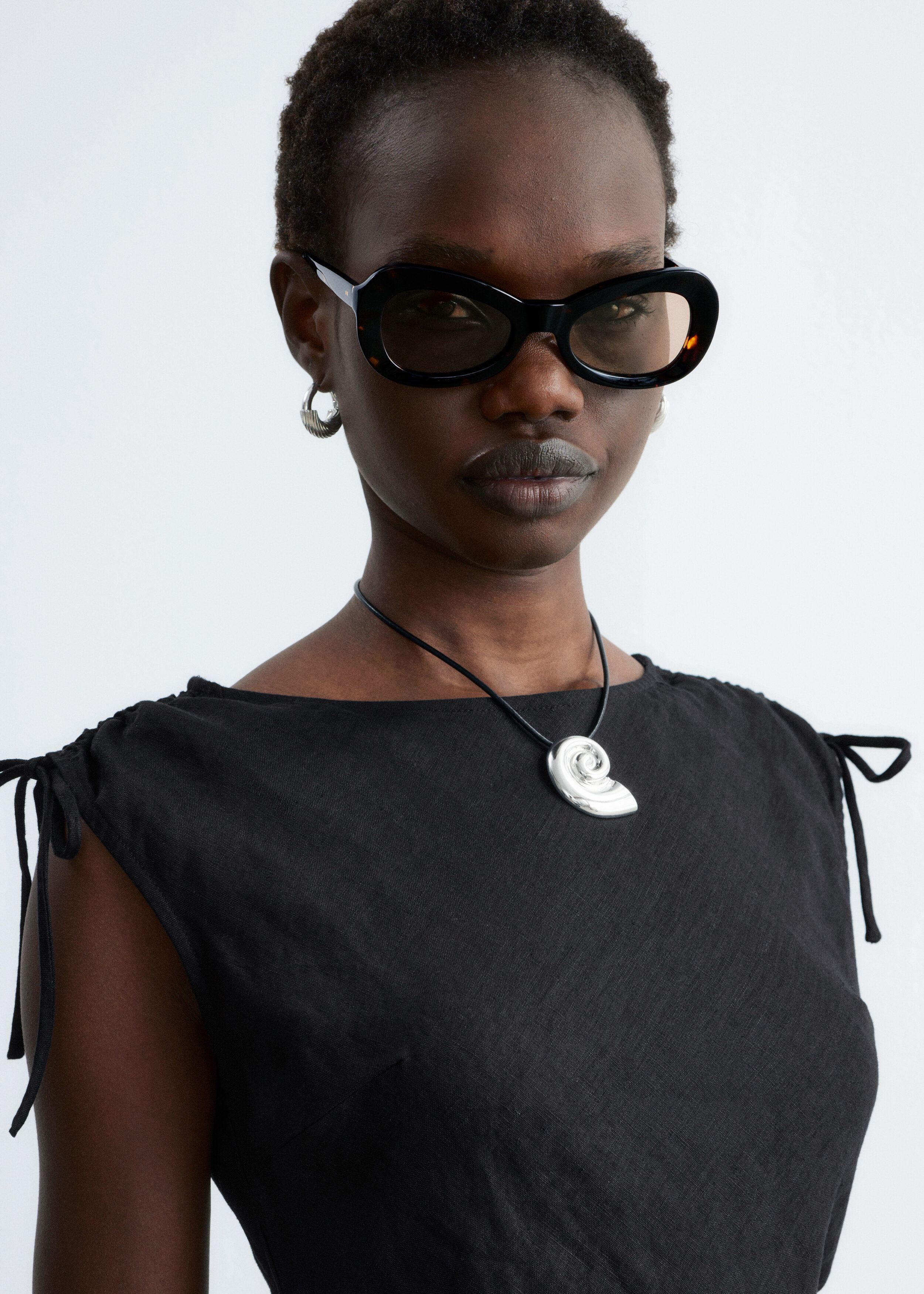 Polka Dot Slim Scarf - Black Polka Dot - & Other Stories GB