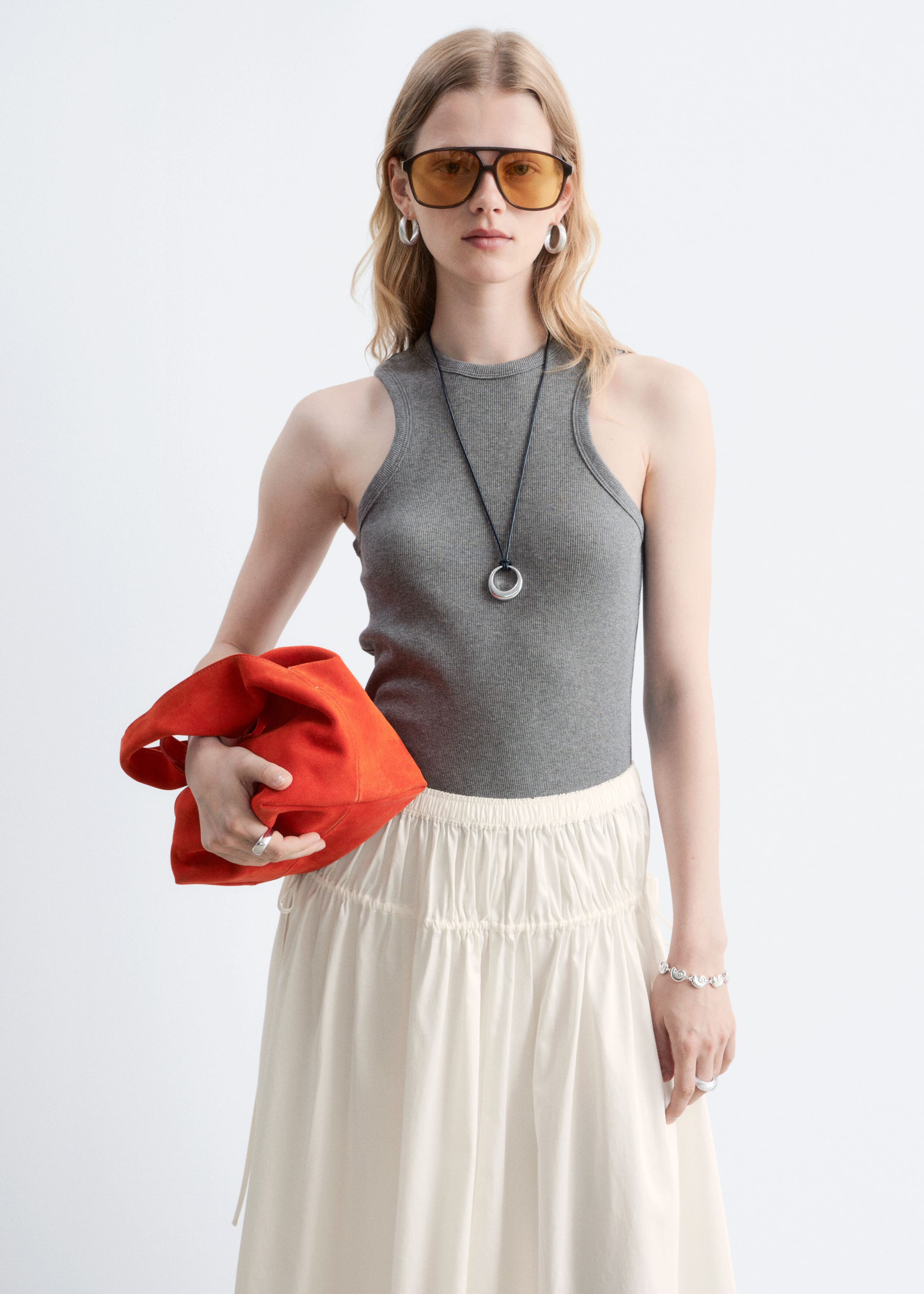 Ribbed Tank Top - Grey - Still Life