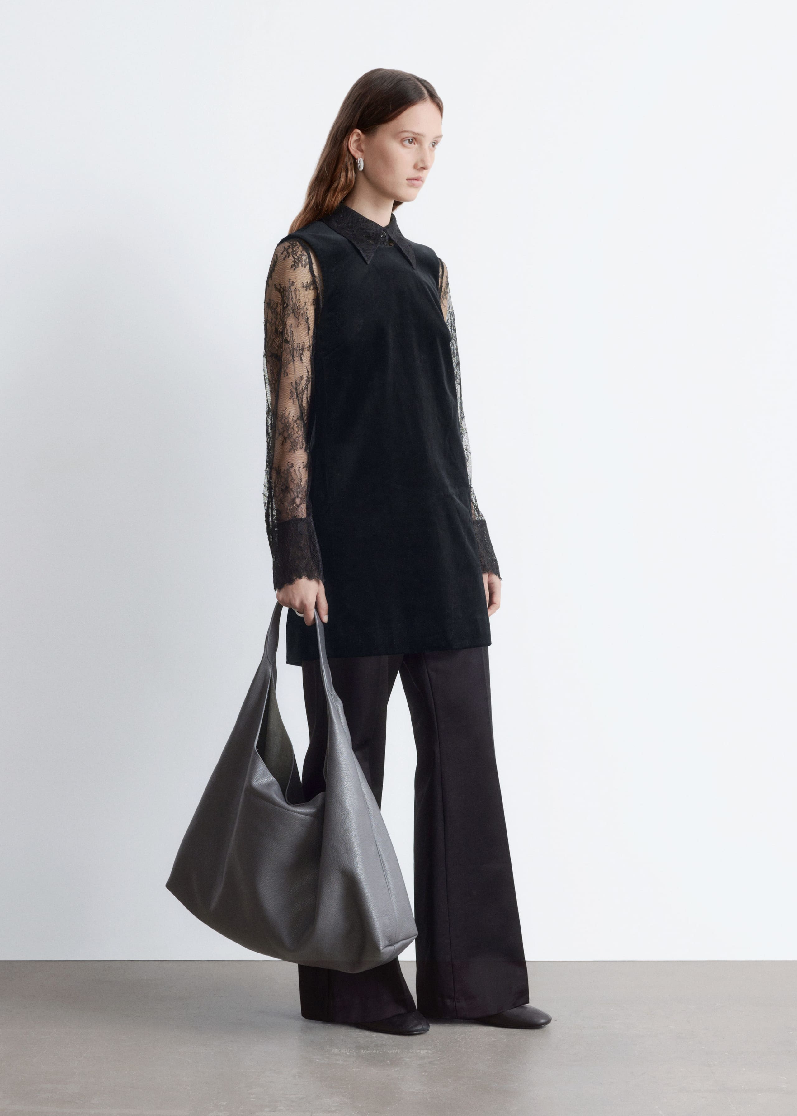 Image of Open Back Velvet Mini Dress