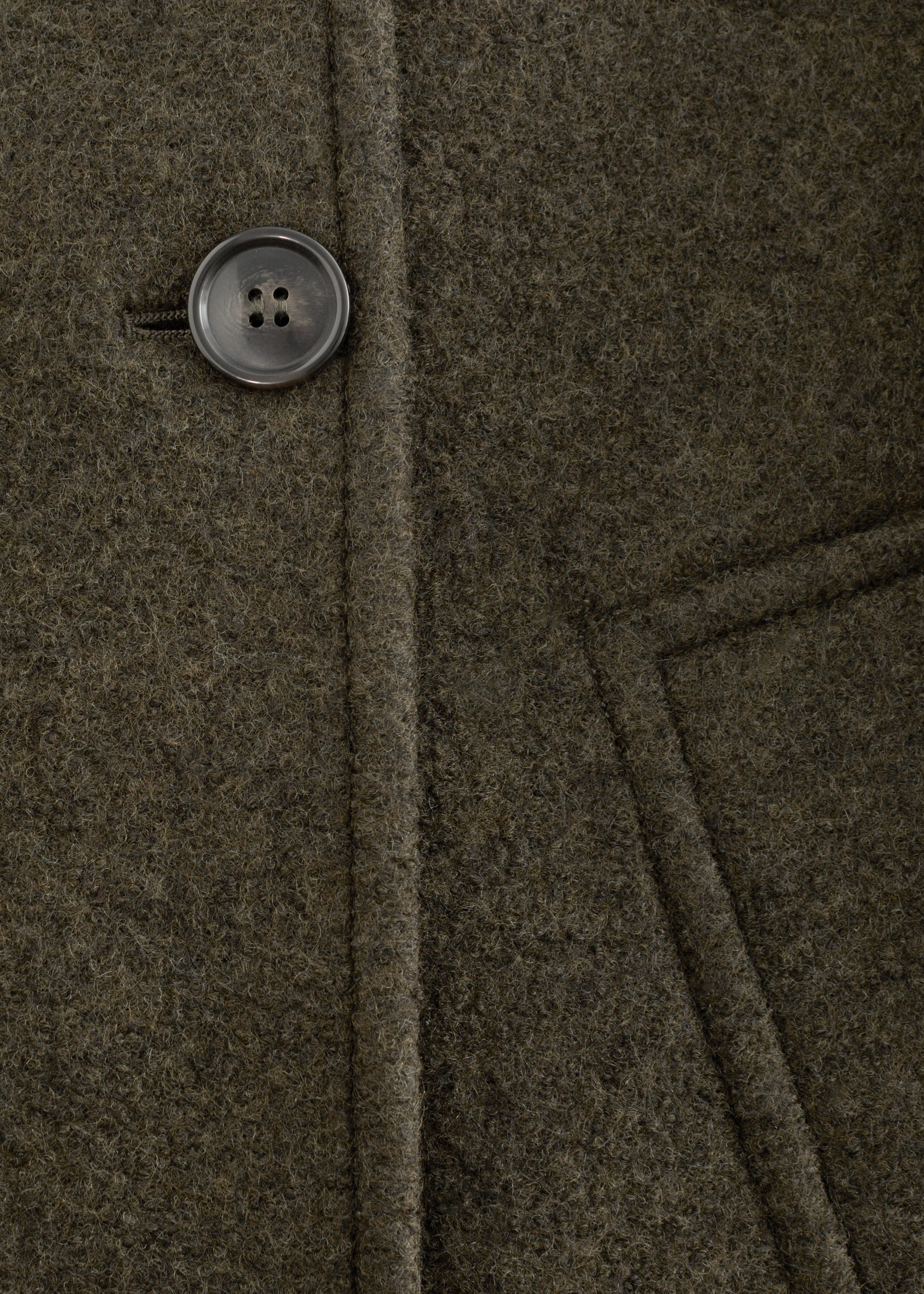 Oversized Wool Jacket - Dark Khaki Green - & Other Stories GB