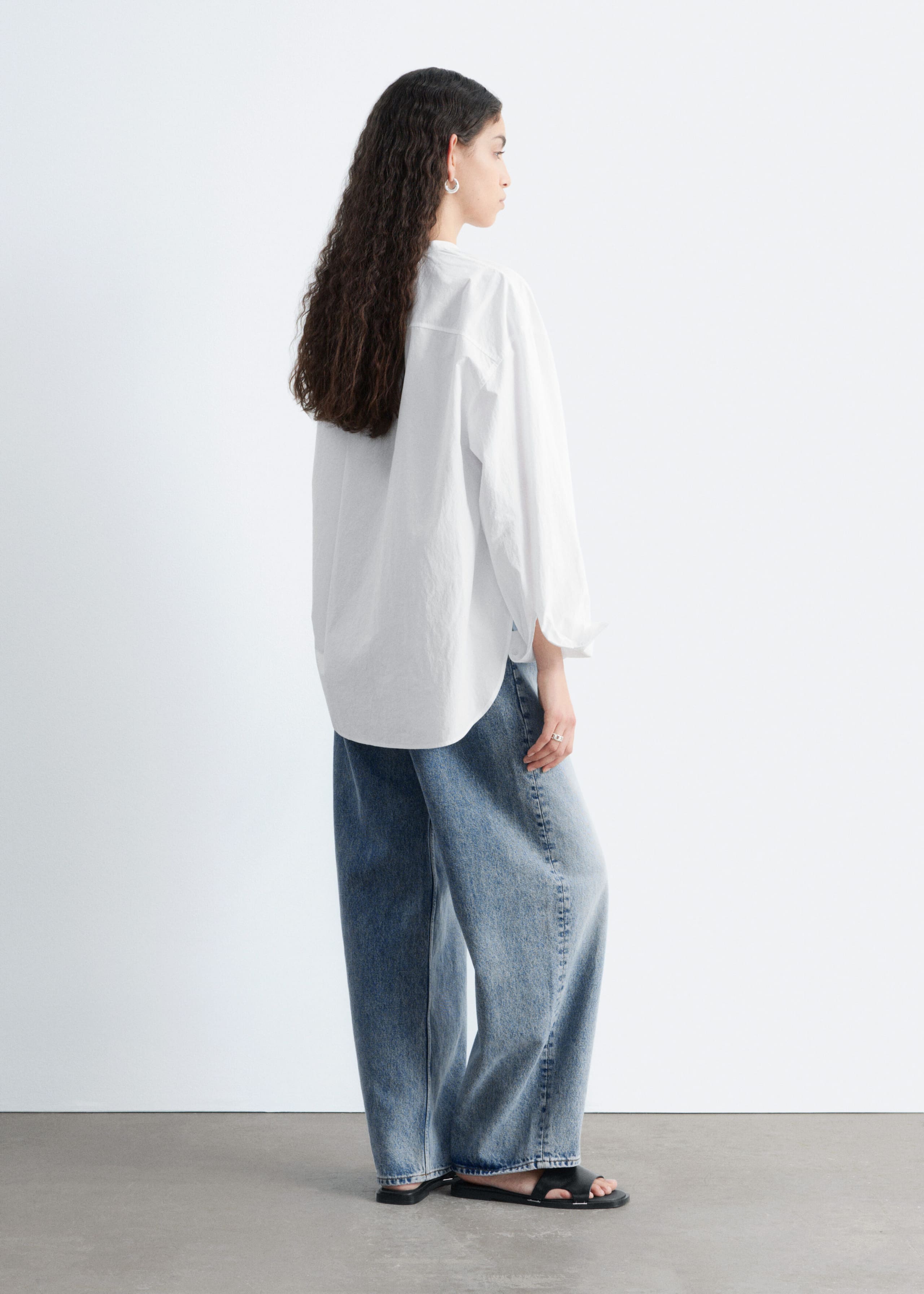 Hemd mit Oversized-Passform aus Baumwolle - Weiß - Lookbook