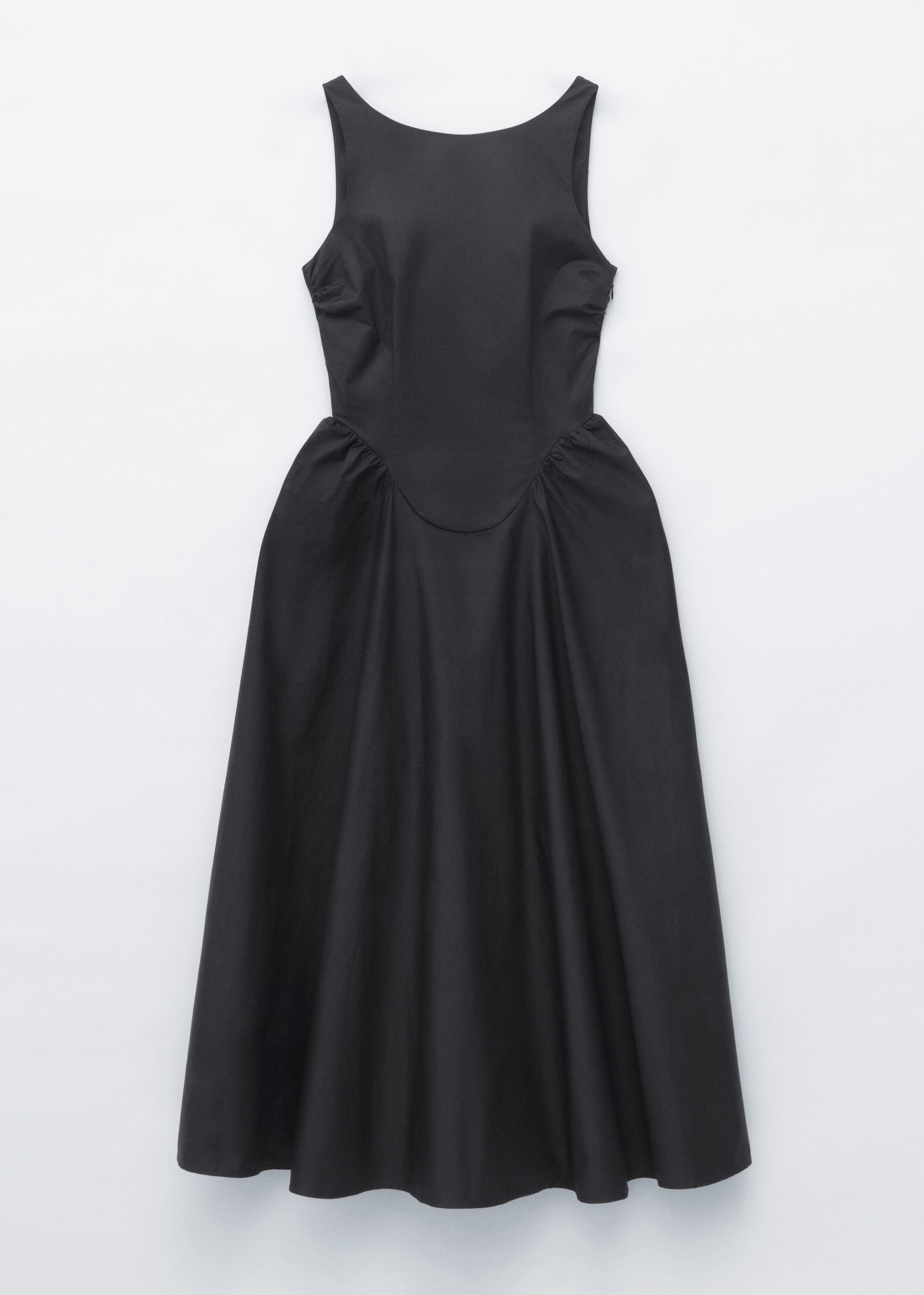 Tie-Back Midi Dress - Black - Still Life