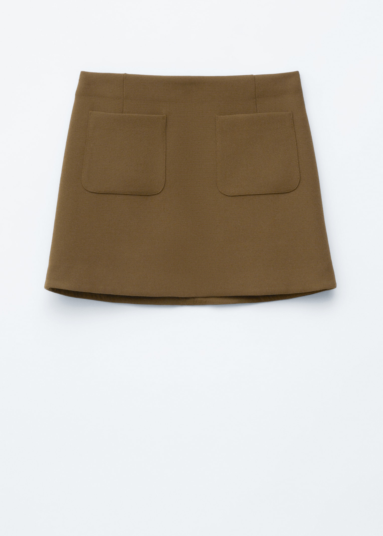 Áčková minisukně - Khaki hnědá/Černá - 2