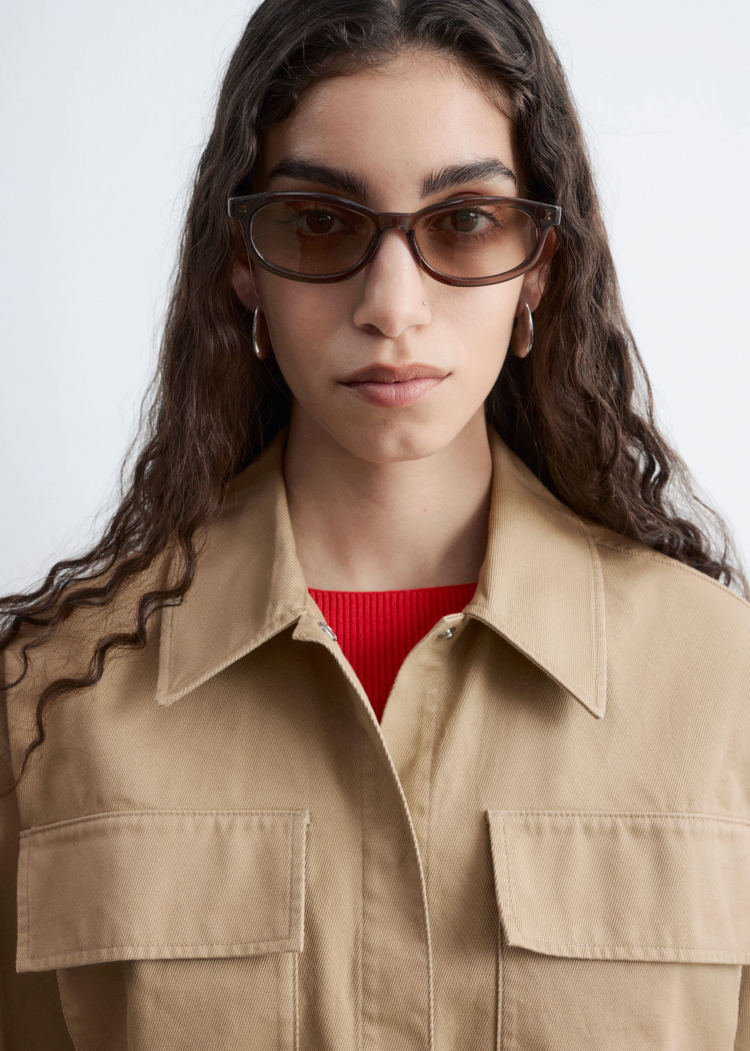 Short-Sleeve Cotton Shirt - Beige - Lookbook