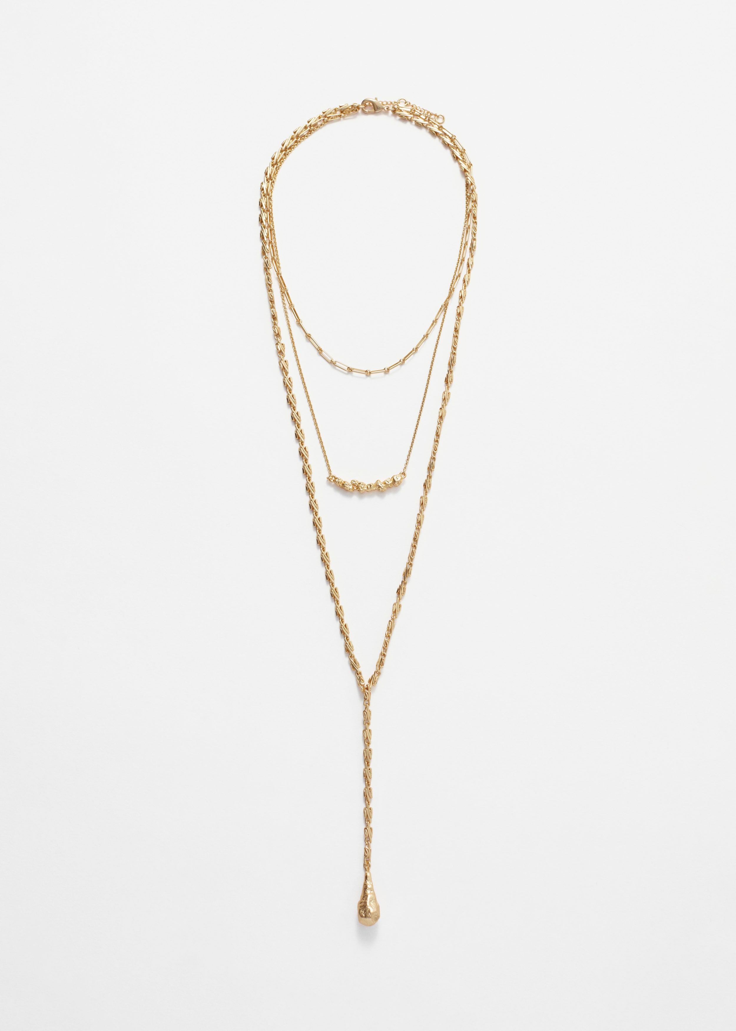 & Other Stories ♥ Crystal Necklace/追跡付 Crystal Necklace - Gold/Amber - & Other Stories - & Other