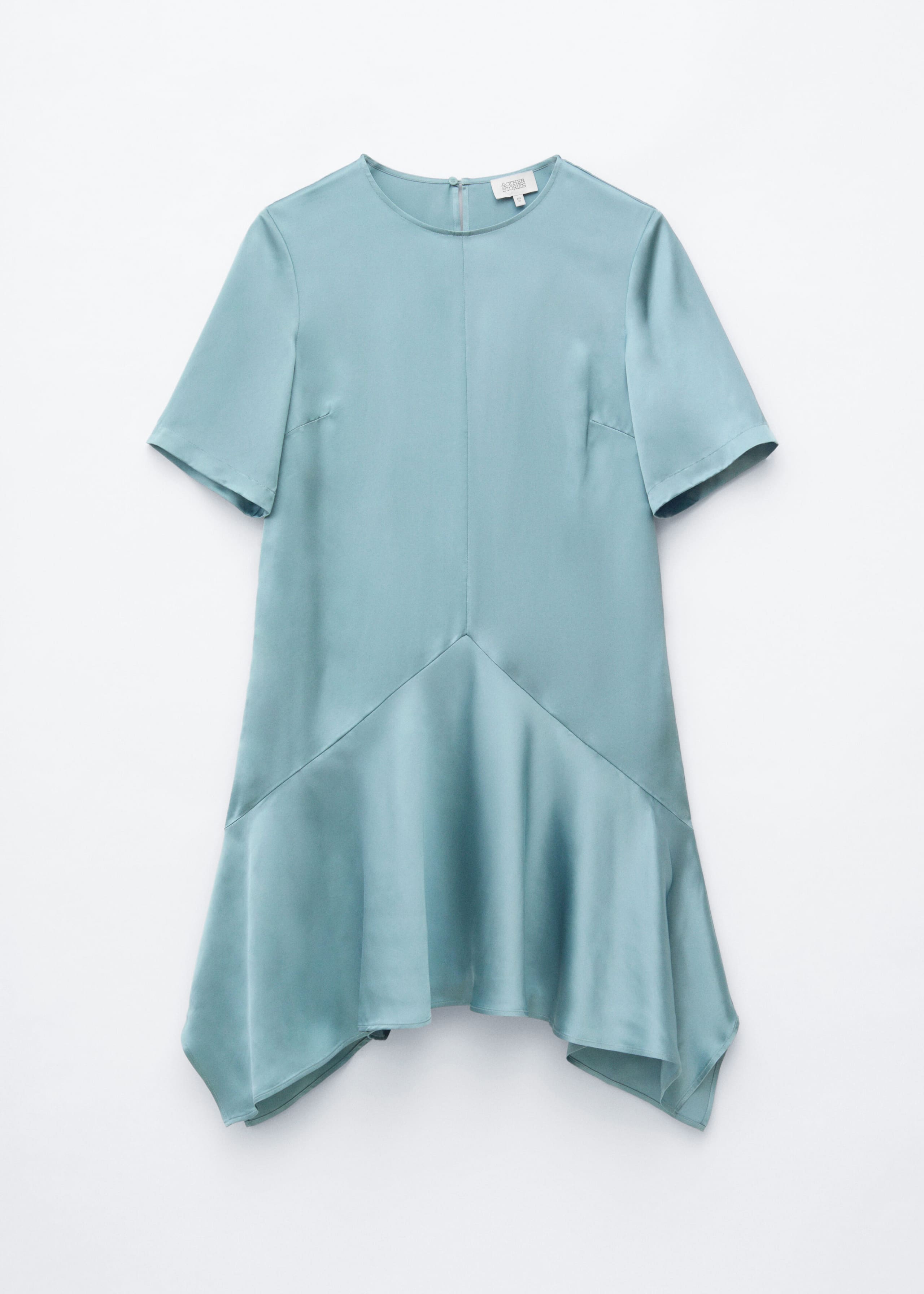 Handkerchief Hem Mini Dress - Dove Blue - Still Life
