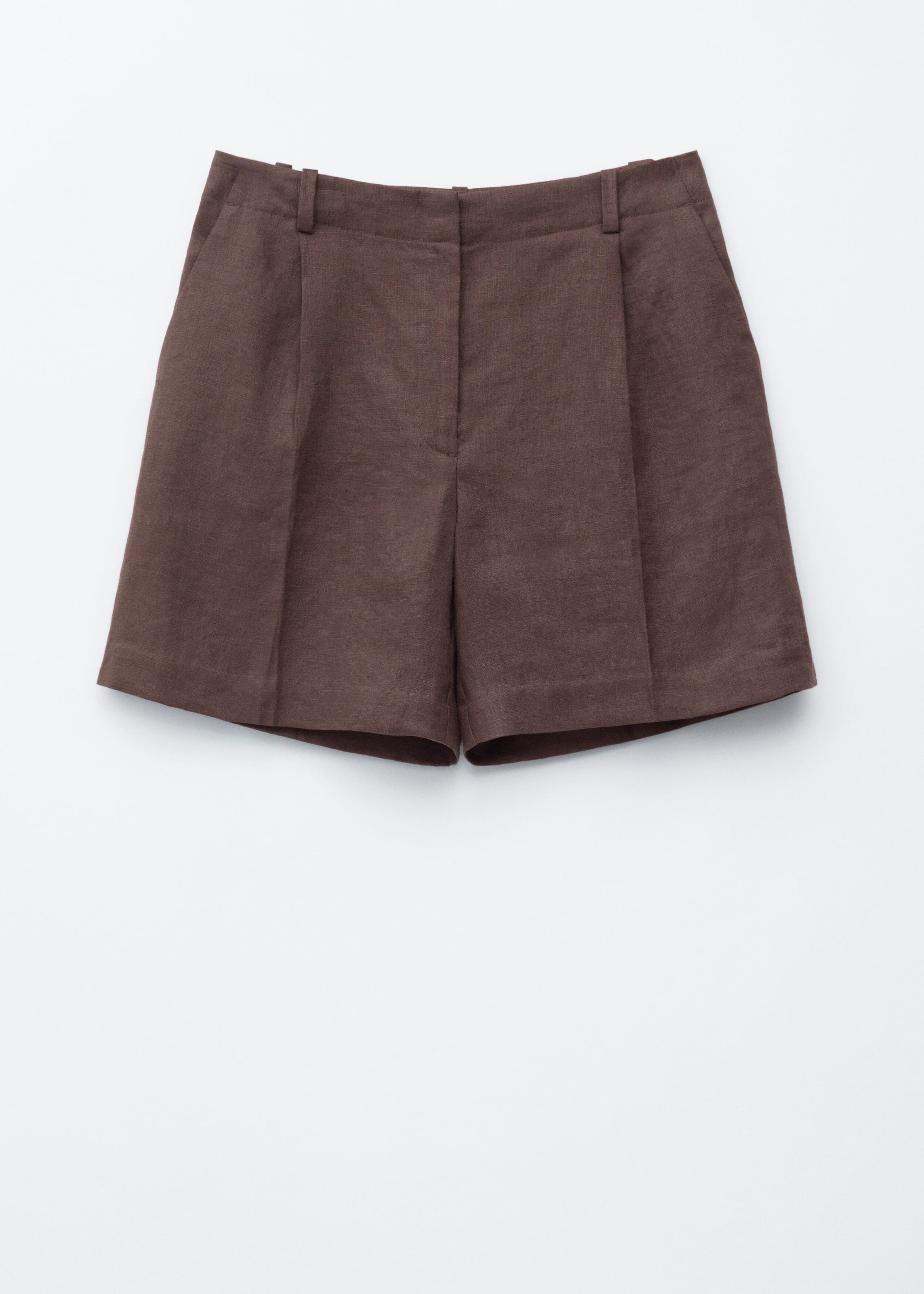 Image of Pleated Linen Shorts