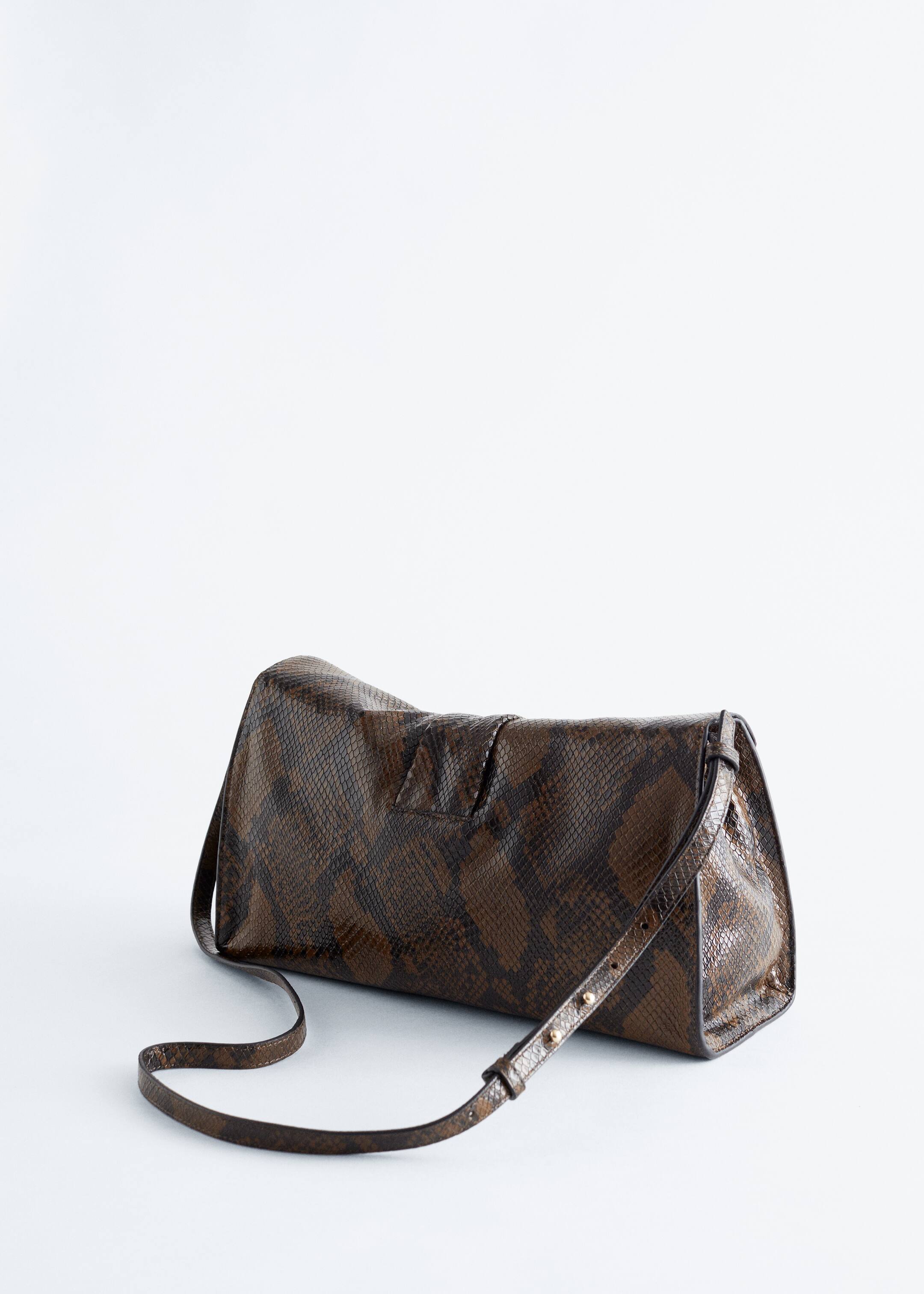 Agrandir l'image: Pochette en cuir souple - Serpent marron foncé - FEMME | H&M FR 4