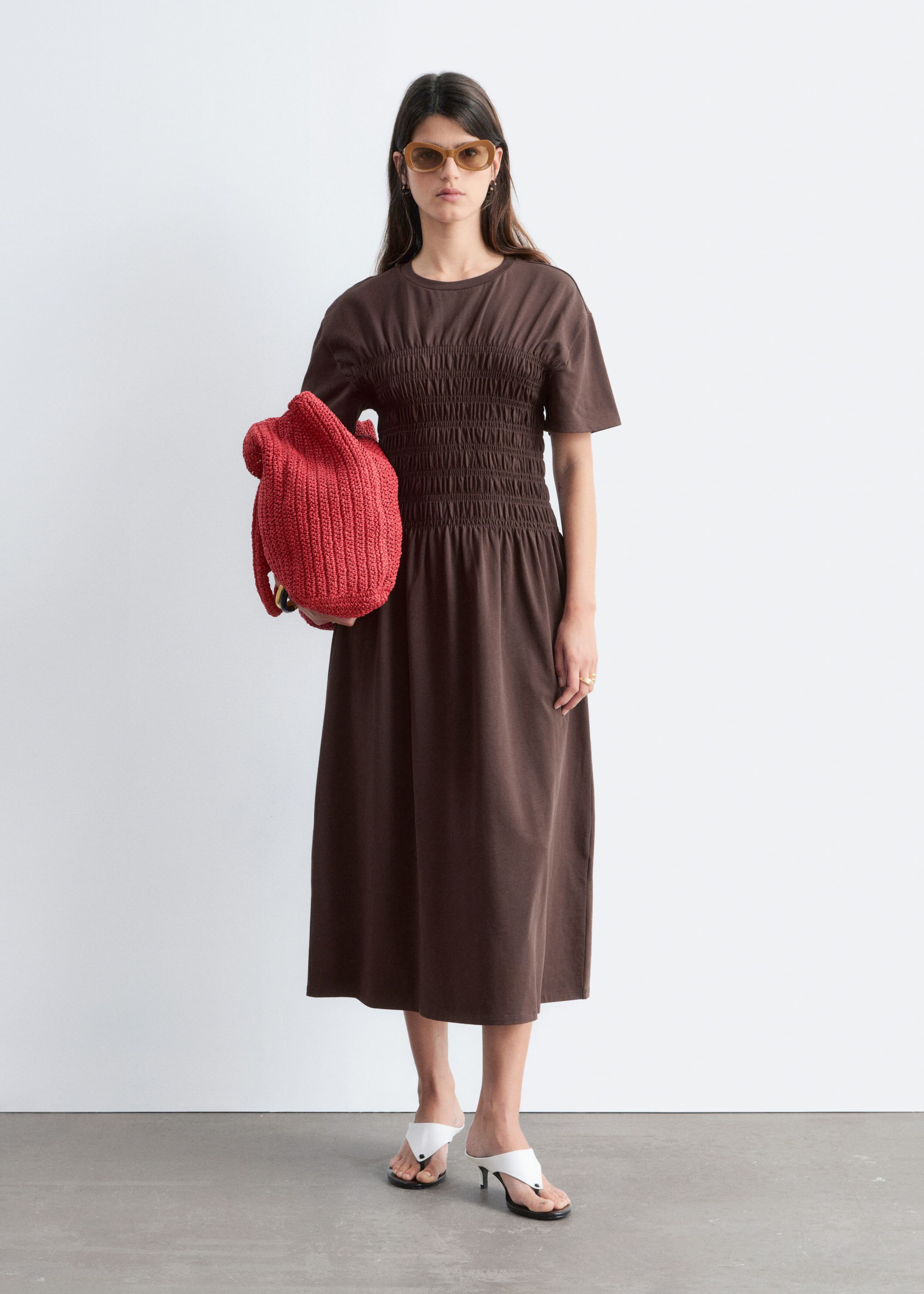 Image of Smocked Midi Dress