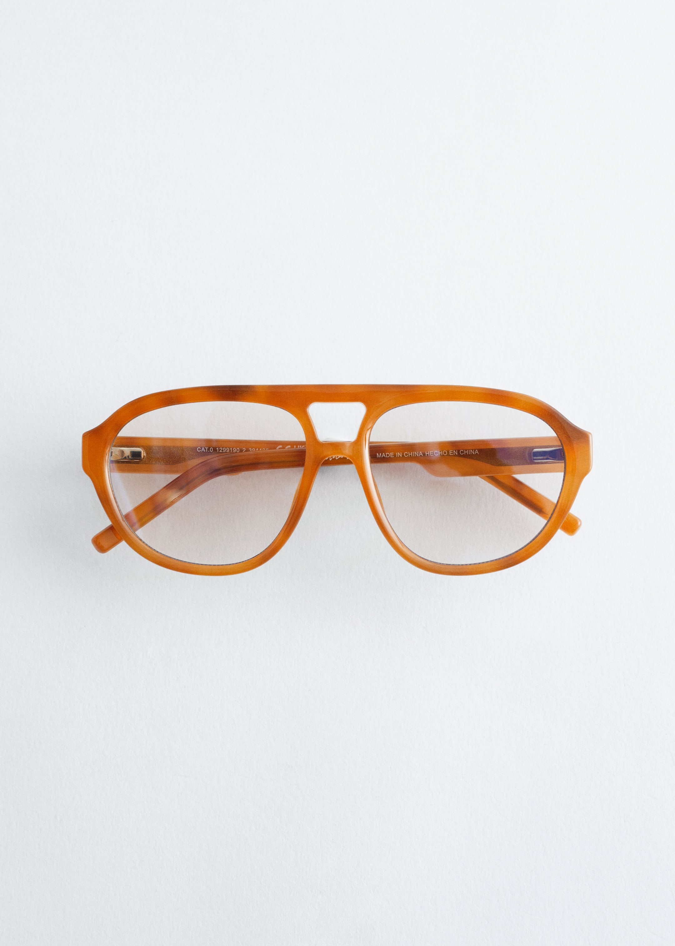 View larger image: Aviator-Frame Sunglasses - Brown/Blue Light Lens - Ladies | H&M GB 2