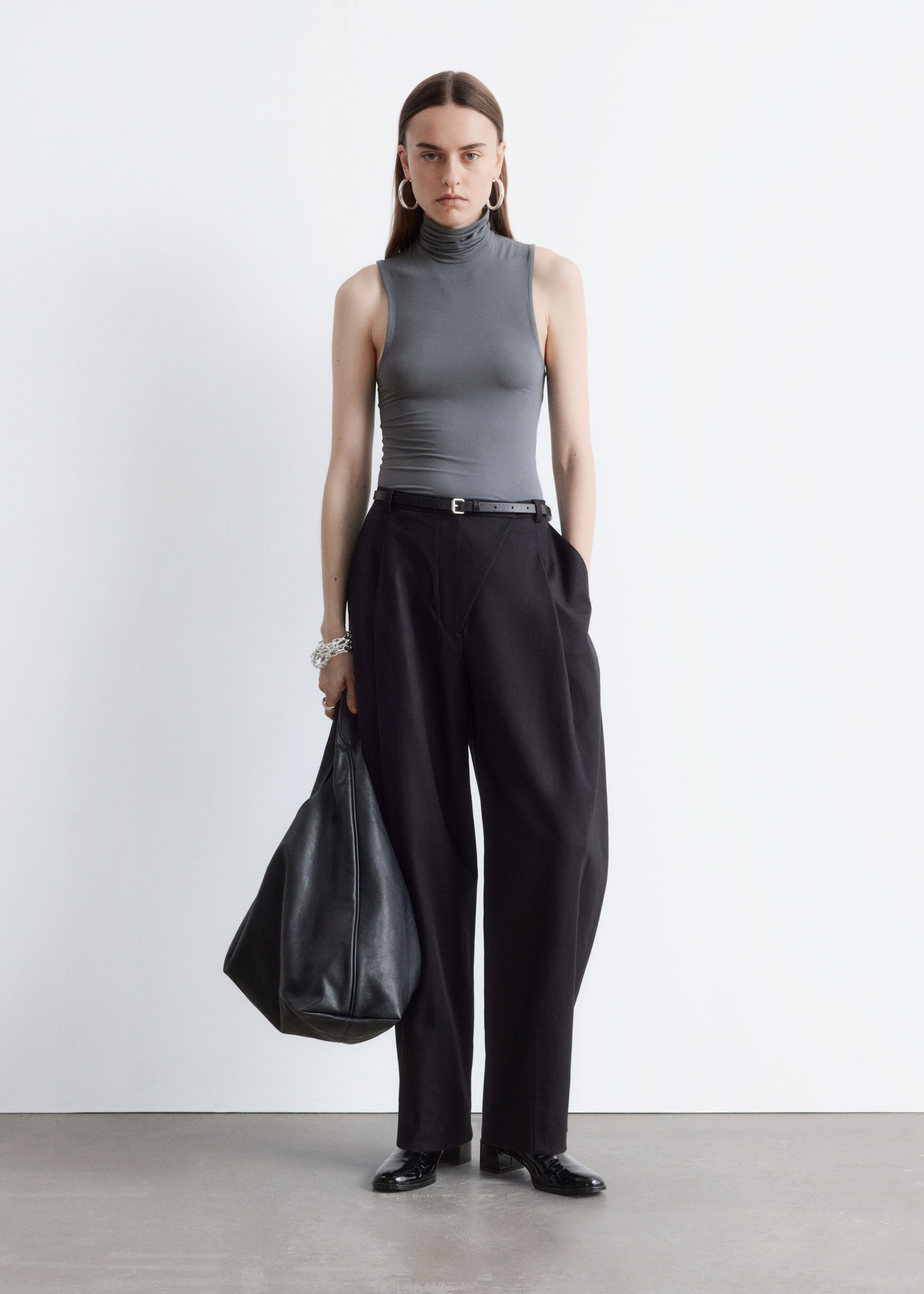 Image of Sleeveless Turtleneck Top
