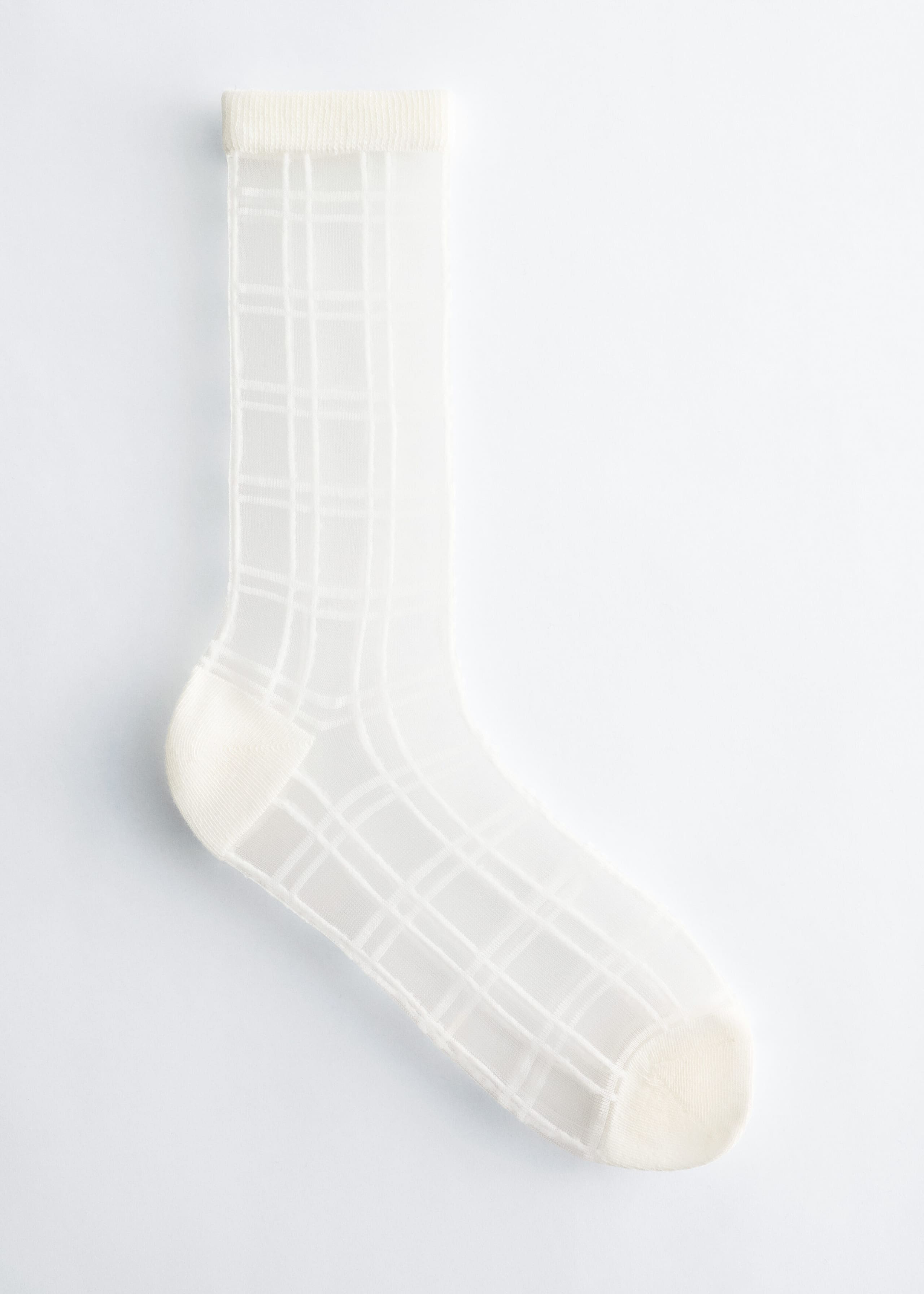 Image of Sheer Checked Socks