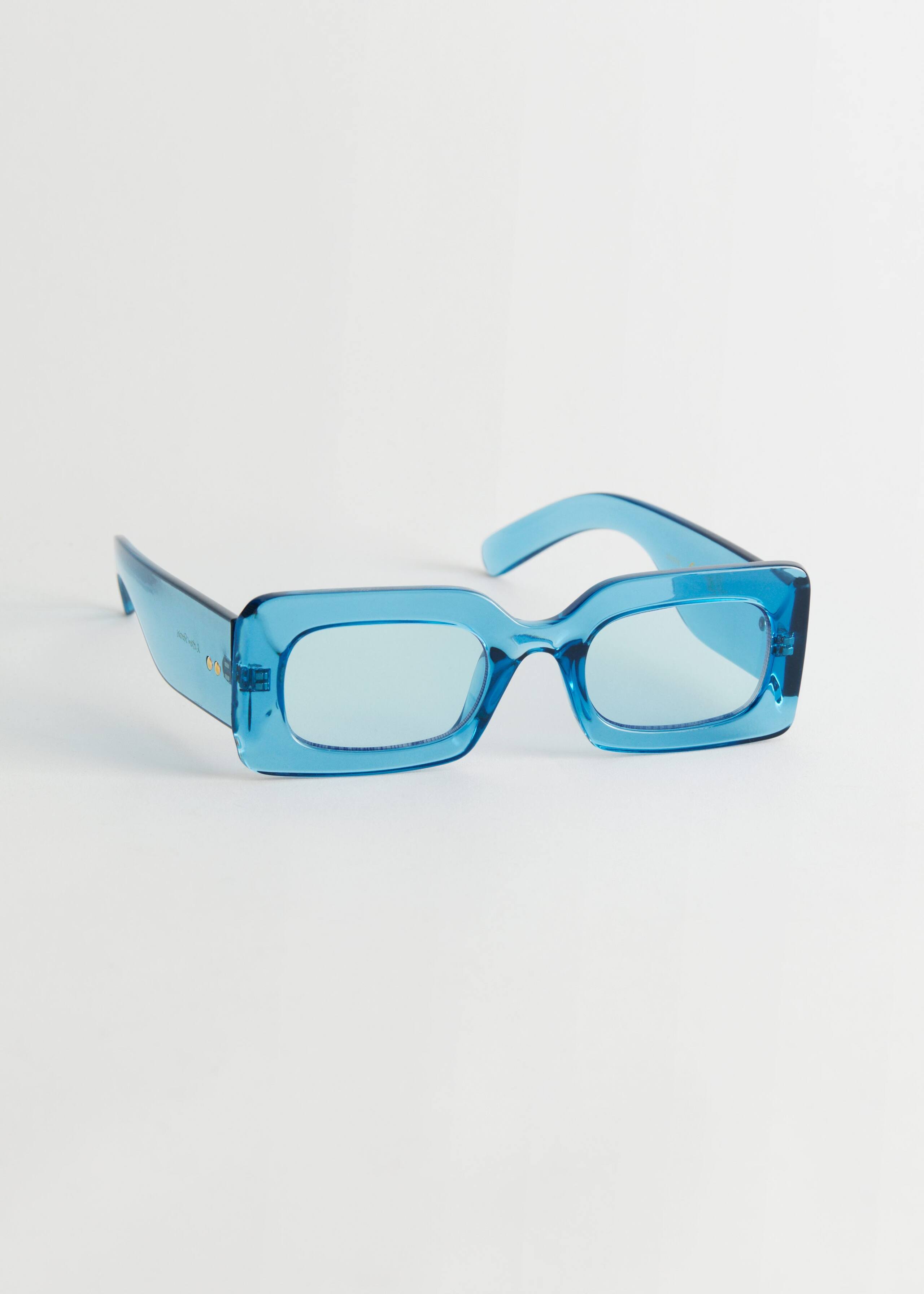 RectangularThickFrameSunglasses - Amber - Natura morta