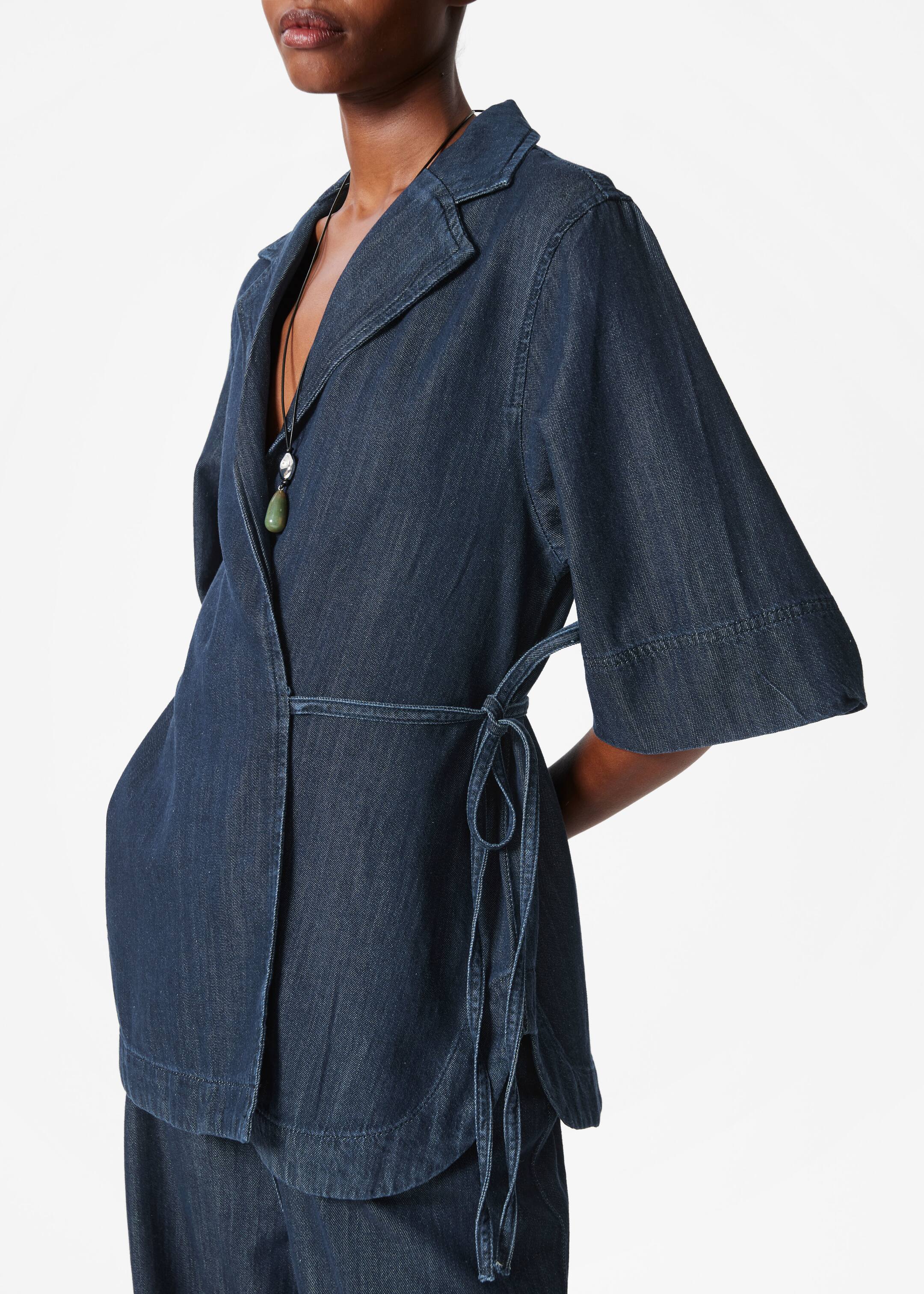 Ver imagen más grande: Camisa vaquera cruzada - Azul oscuro - MUJER | H&M ES 2