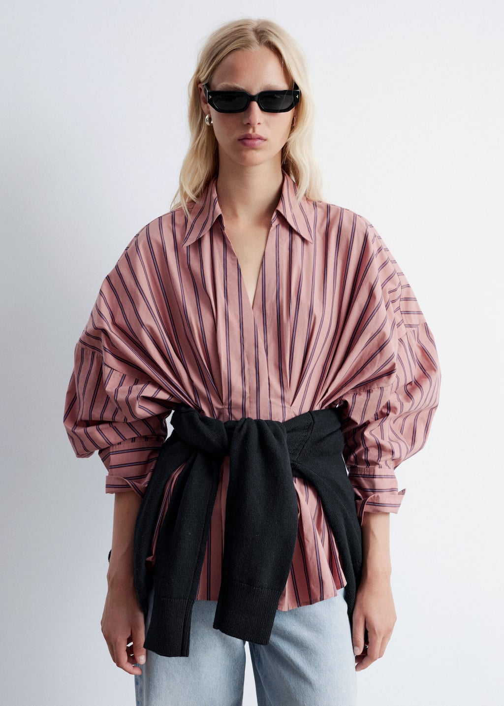 Image of Fitted-Waist Cotton Shirt