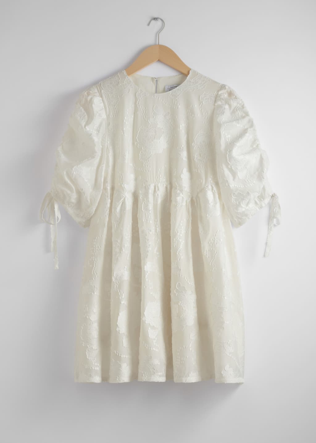 Puff-Sleeve Mini Dress - Ivory - Still Life
