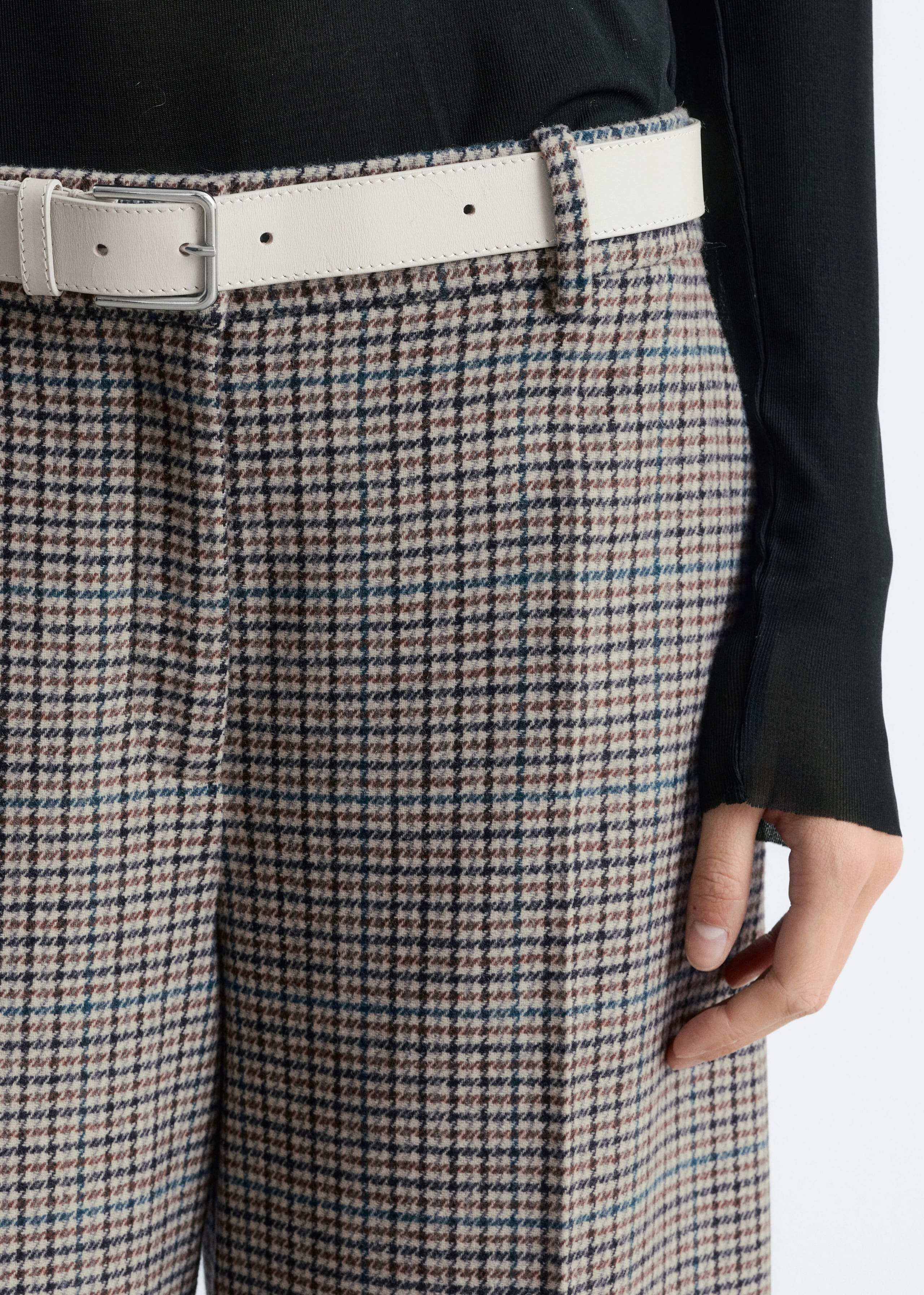 Image of Wide-Leg Wool Trousers