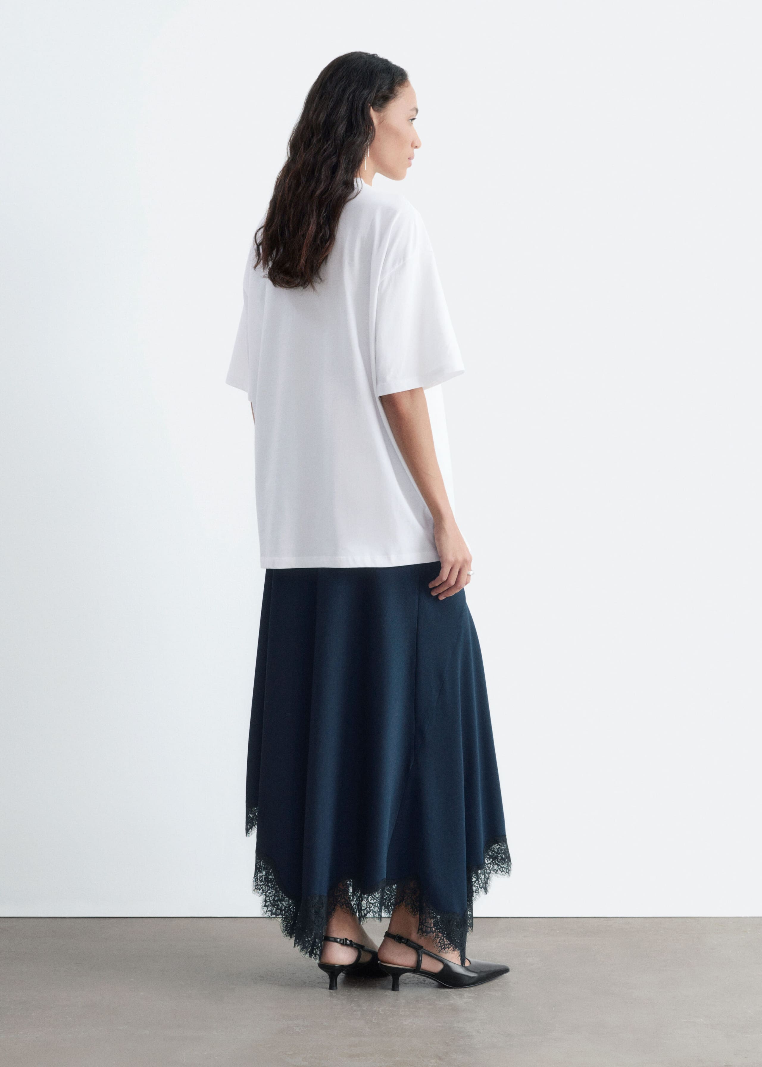 Oversized Cotton T-Shirt - White - Still Life