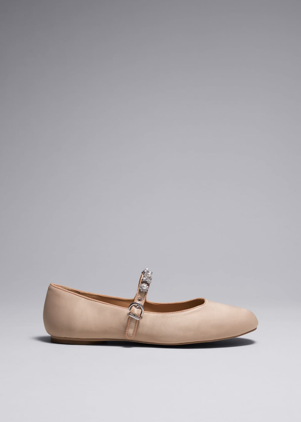 Crystal-Embellished Ballet Flats - Powder pink - Still Life