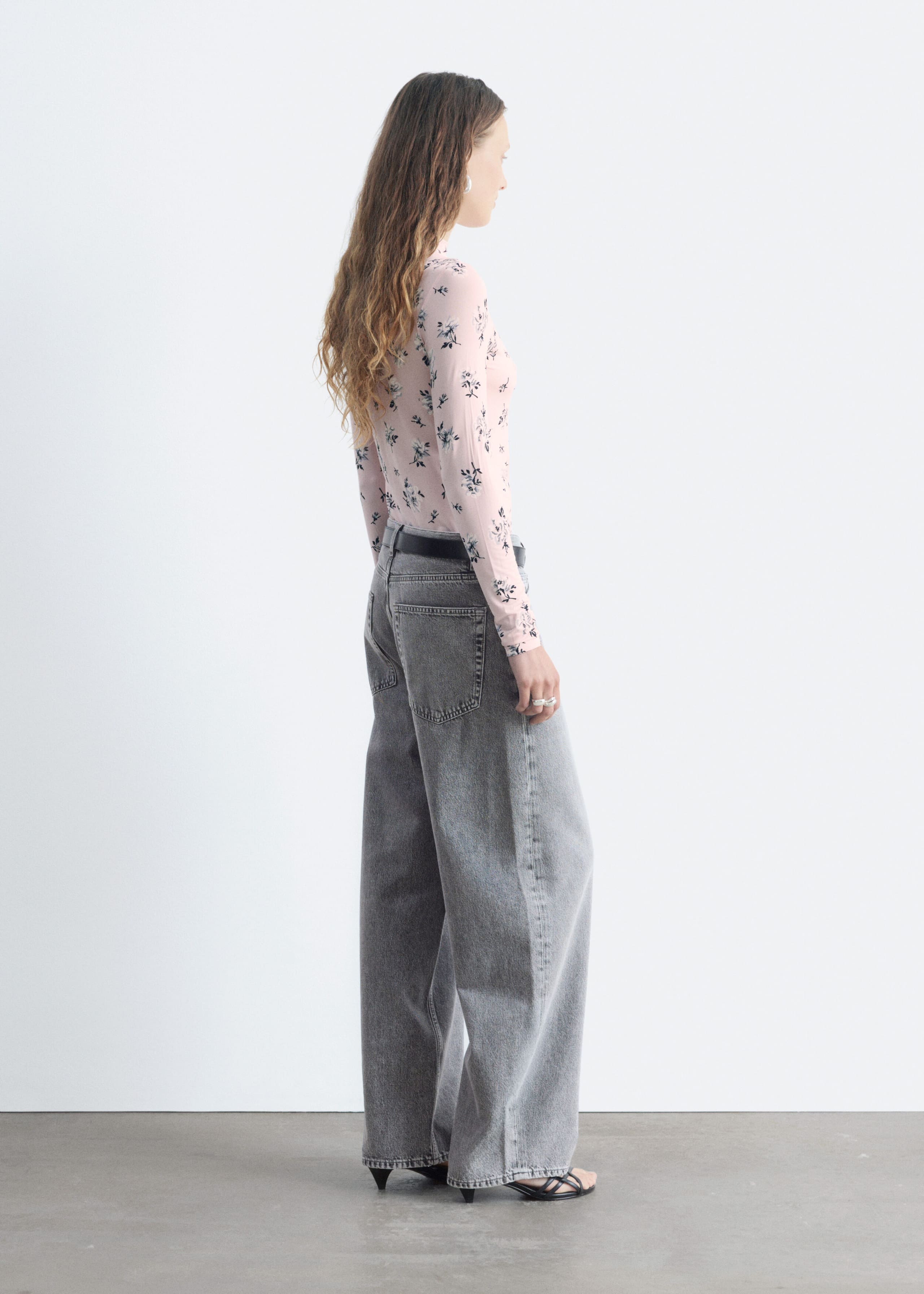 Mock-Neck Top - Pink/Floral - Lookbook