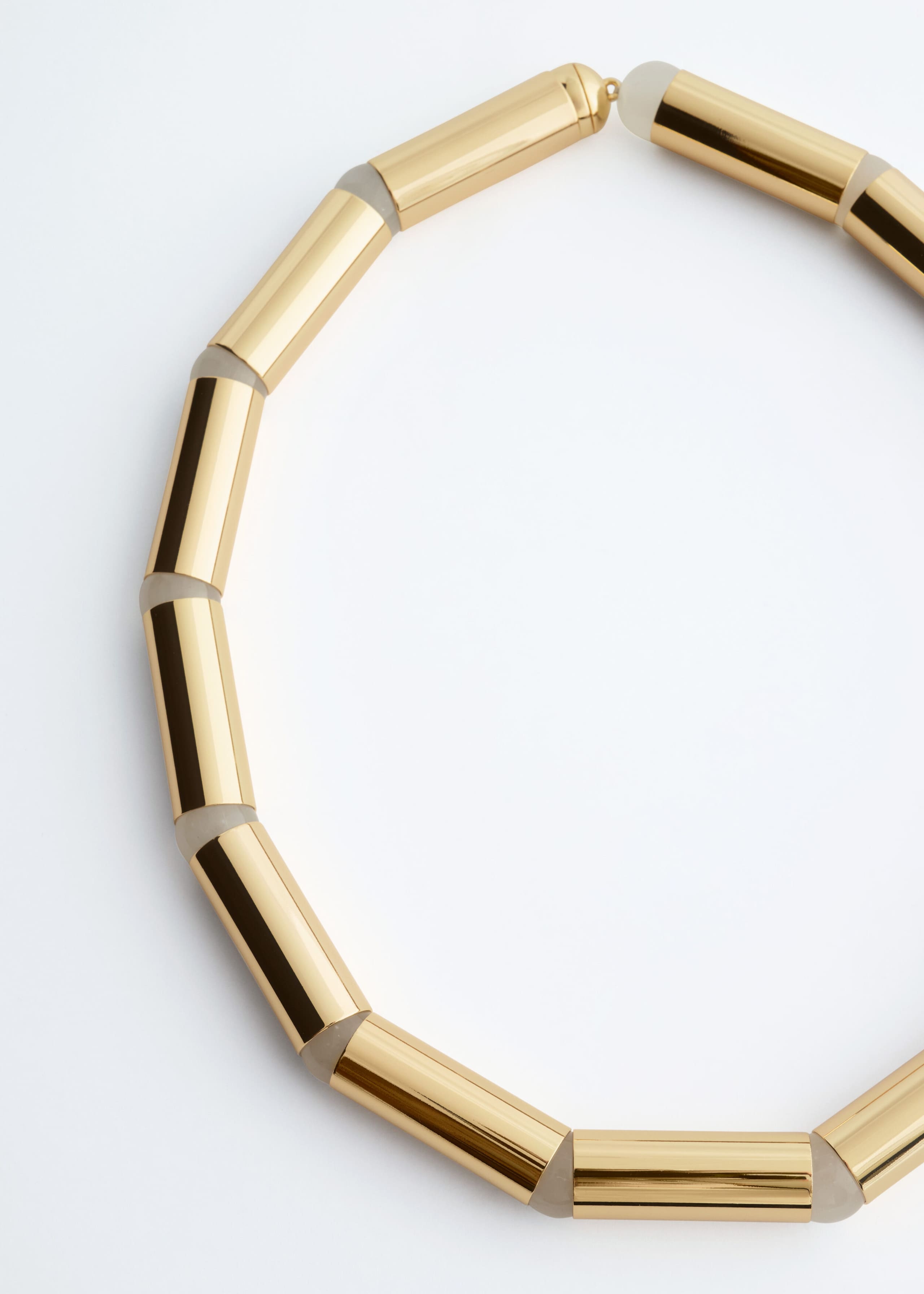 Polished Brass Necklace - Gold - Still Life