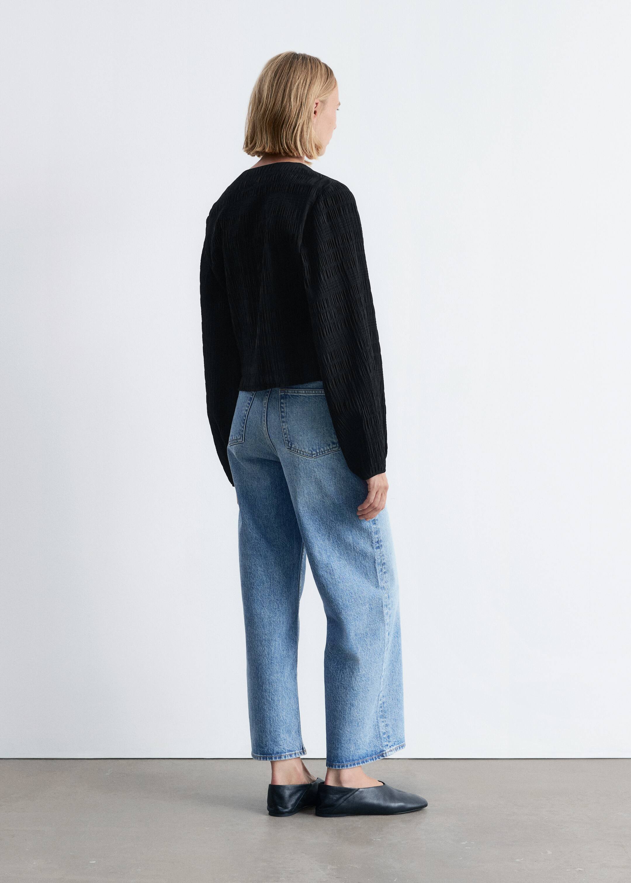 Se større billede: Smock-top med ballonærmer - Sort - DAME | H&M DK 3