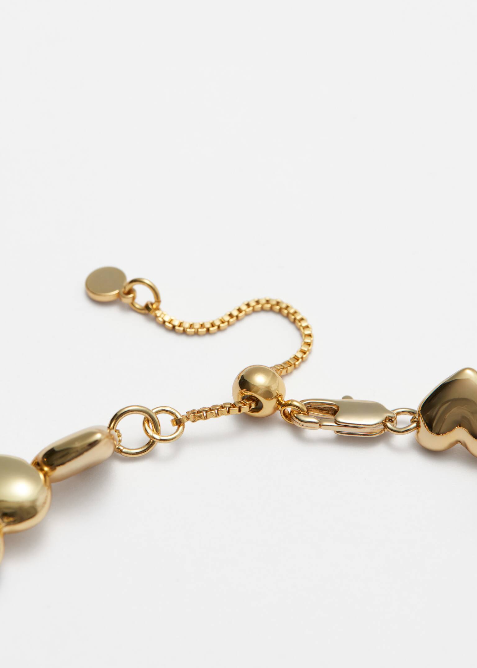 Short Heart Necklace - Gold - 2