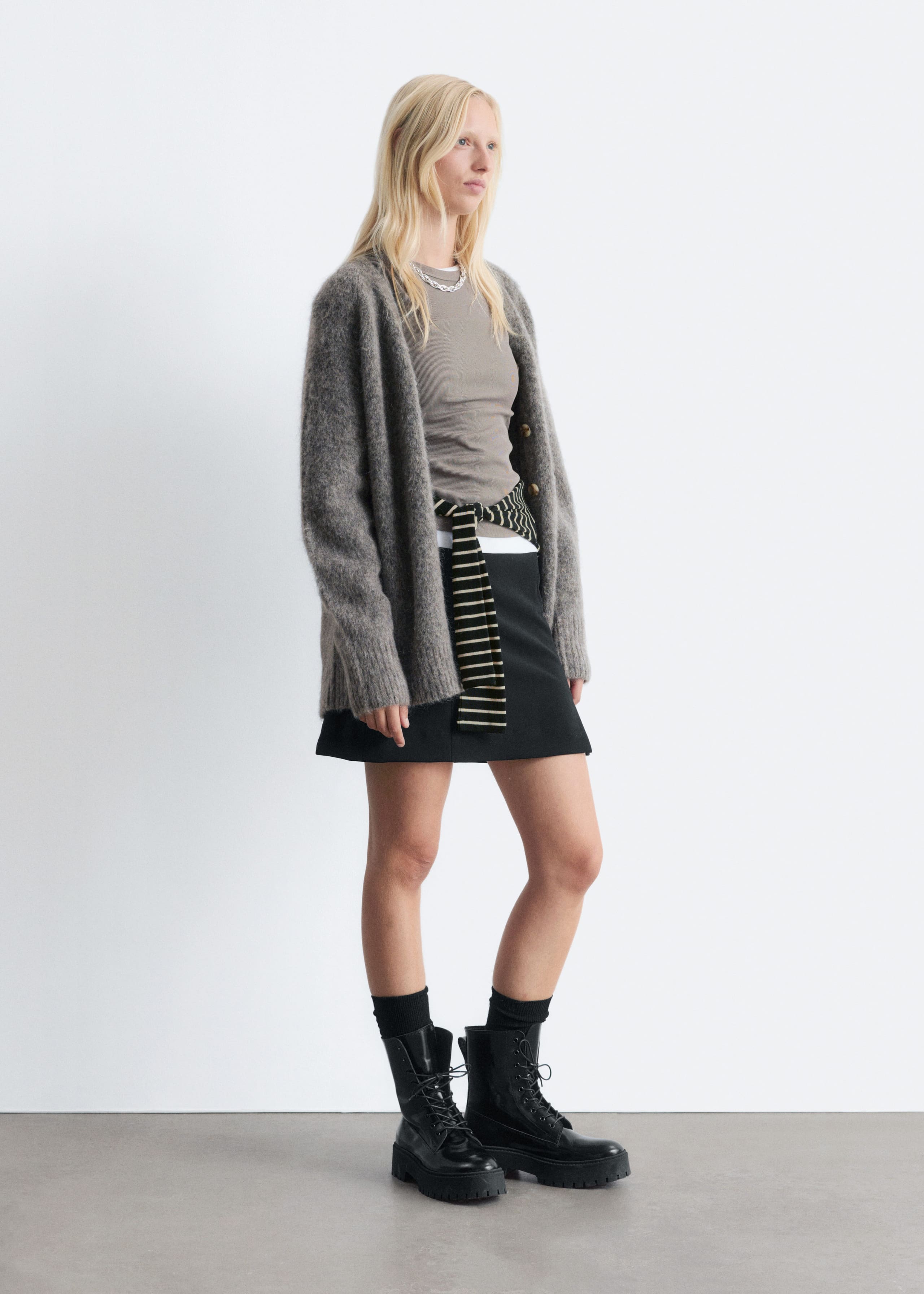 Image of Lange Strickjacke aus Mohair-Mix