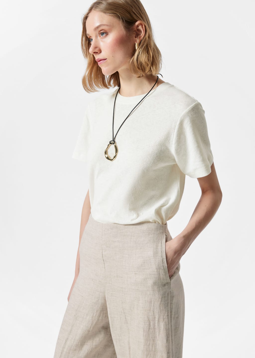 Image of Breezy High-Waist Trousers