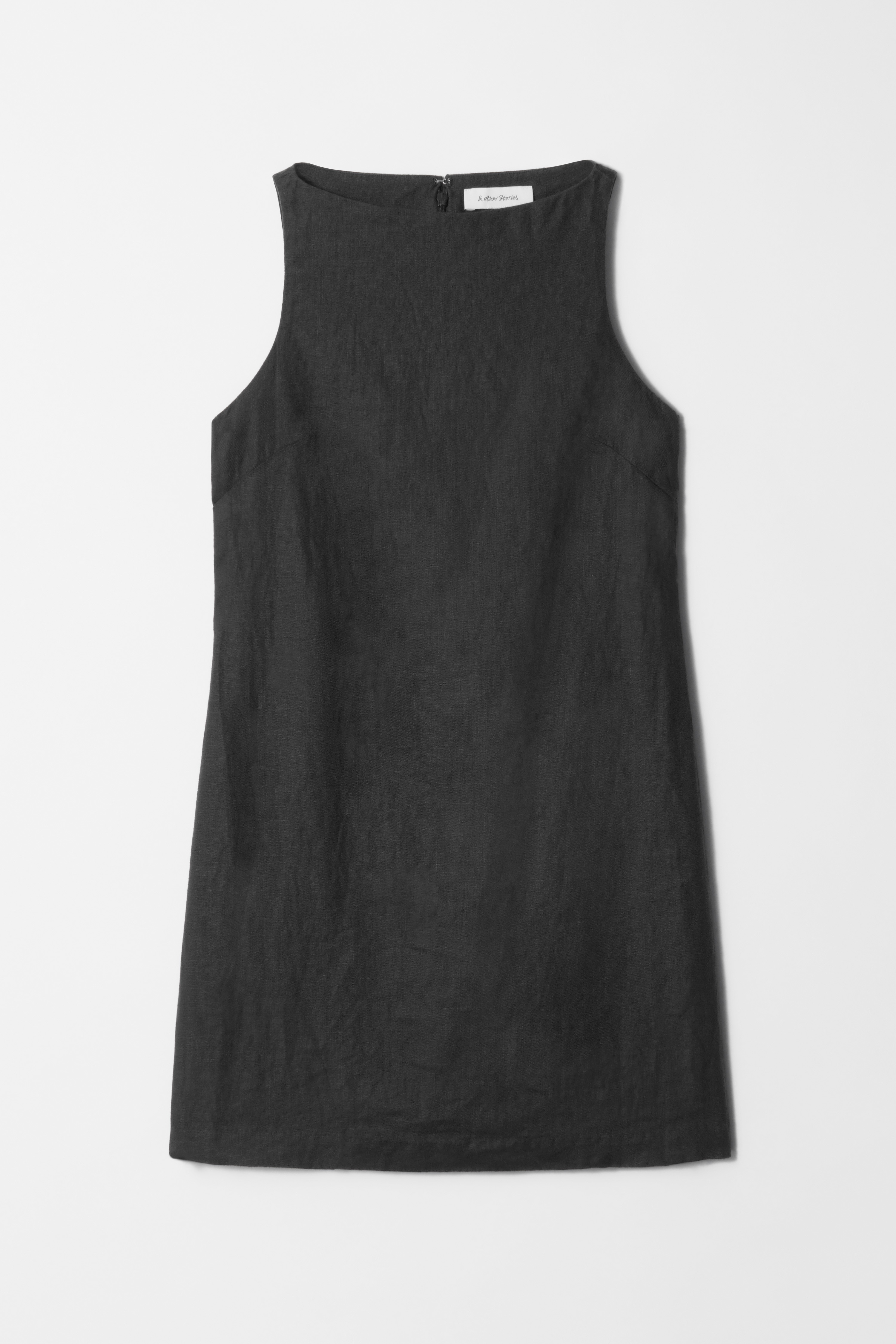 Mini abito in lino - Nero/Bianco/Malva