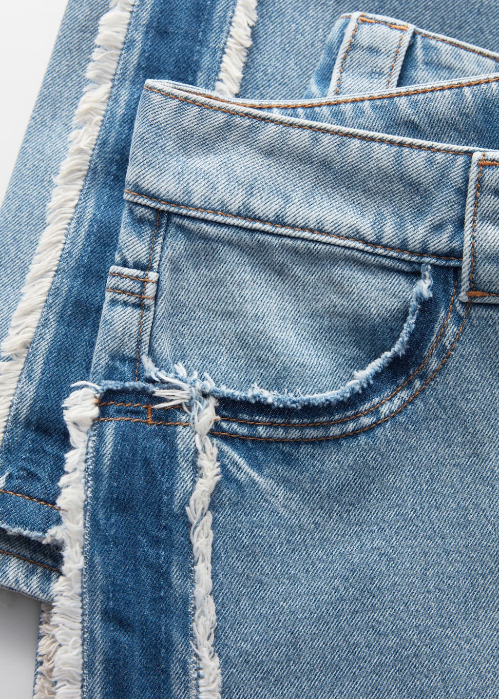 Image of Fringed Wide-Leg Jeans