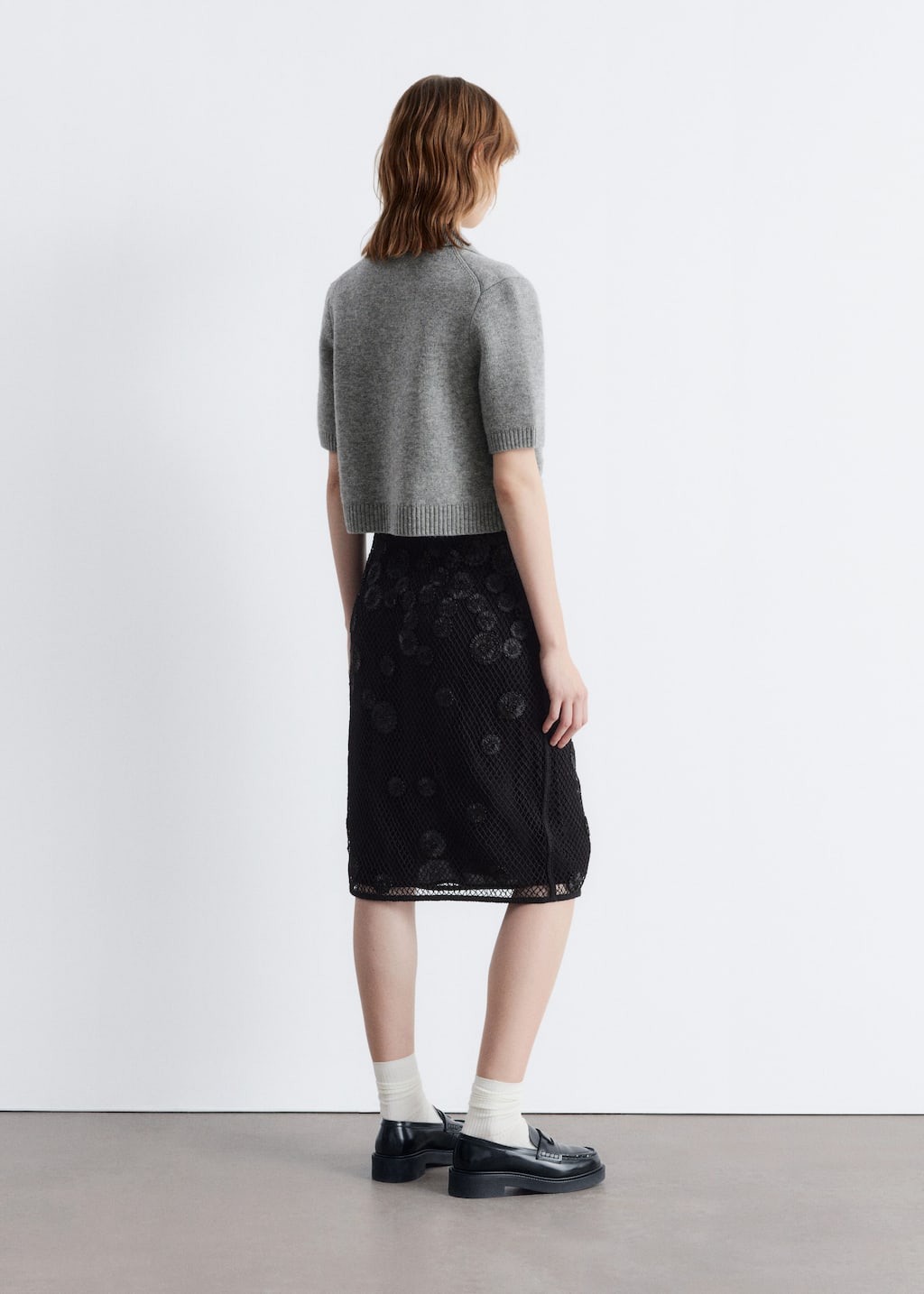 Image of Short-Sleeve Merino-Blend Cardigan