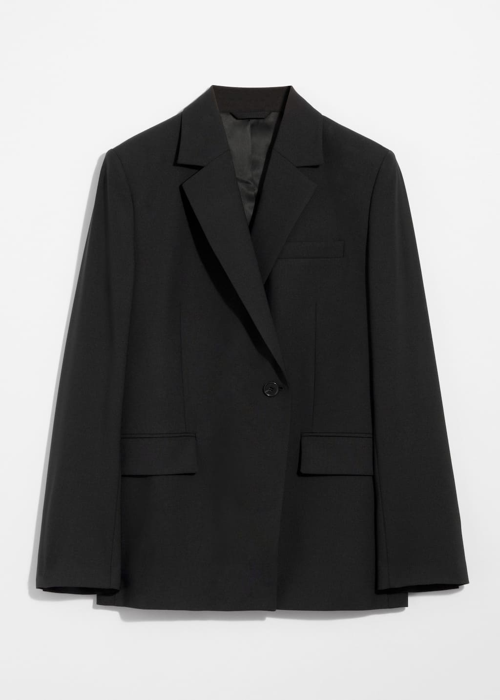 Blazer à boutonnage simple en laine