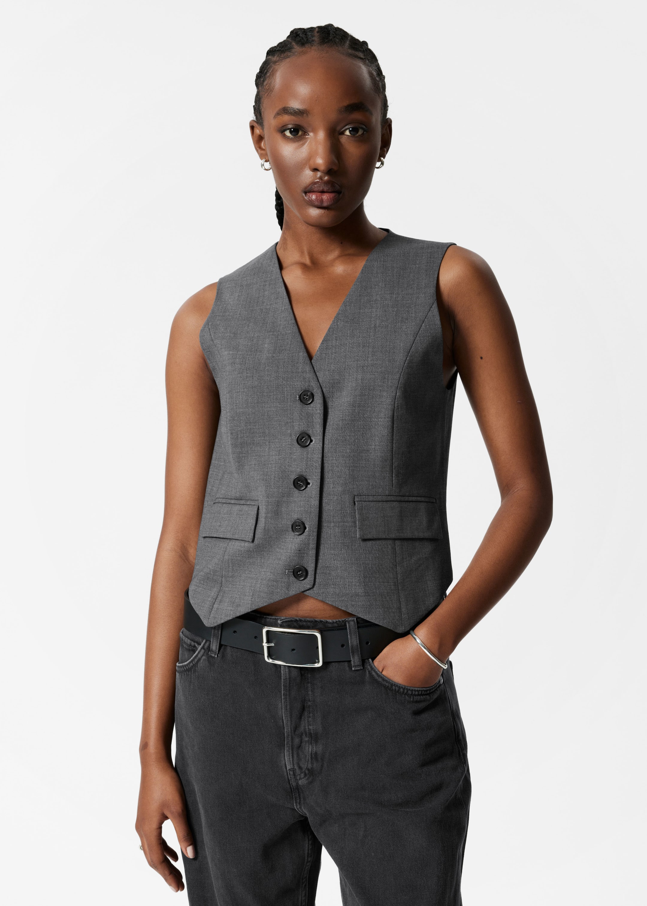 Größeres Bild anzeigen: Elegante Wollweste - Grau - Ladies | H&M AT 1