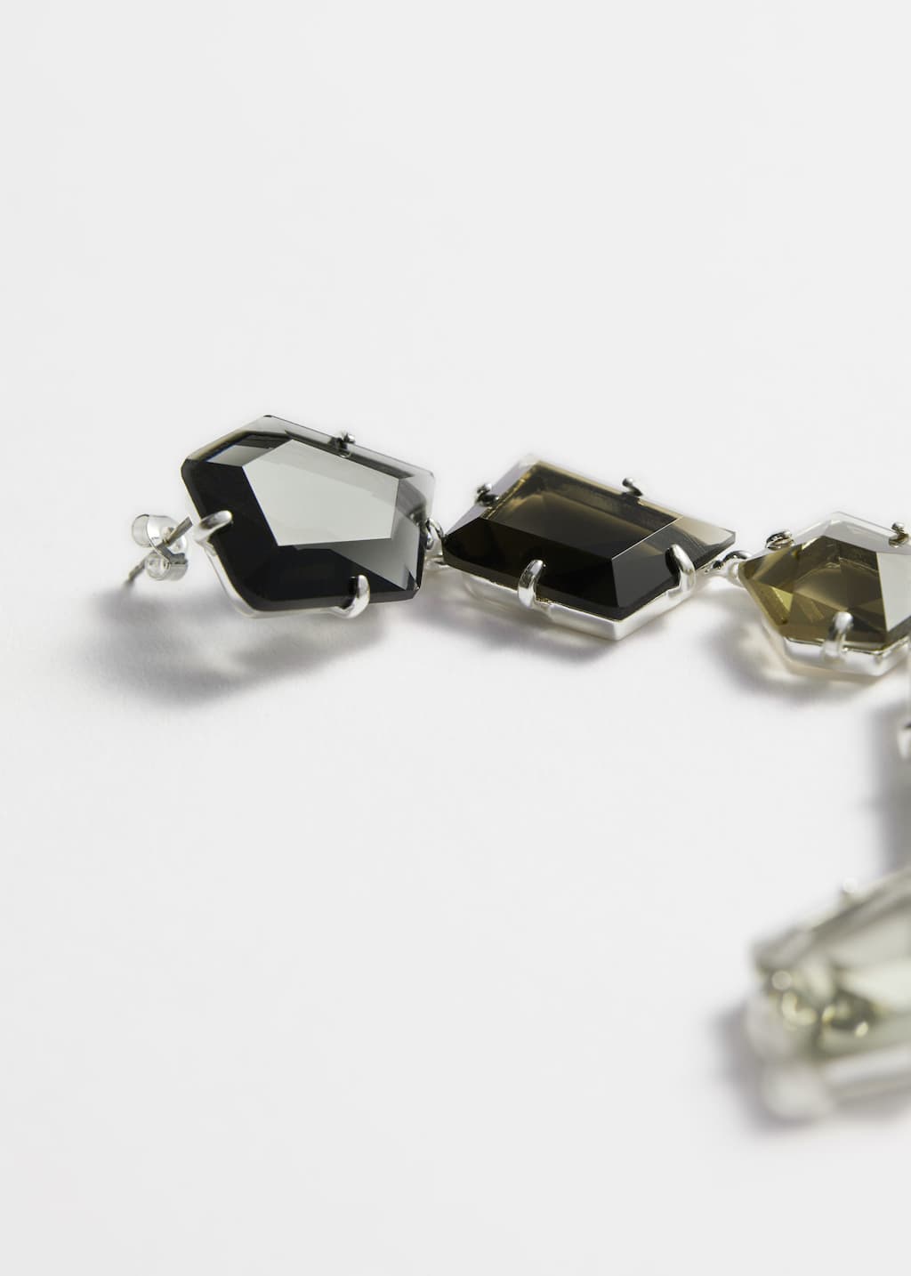 Gradient Crystal Earrings - Dusty green - Still Life