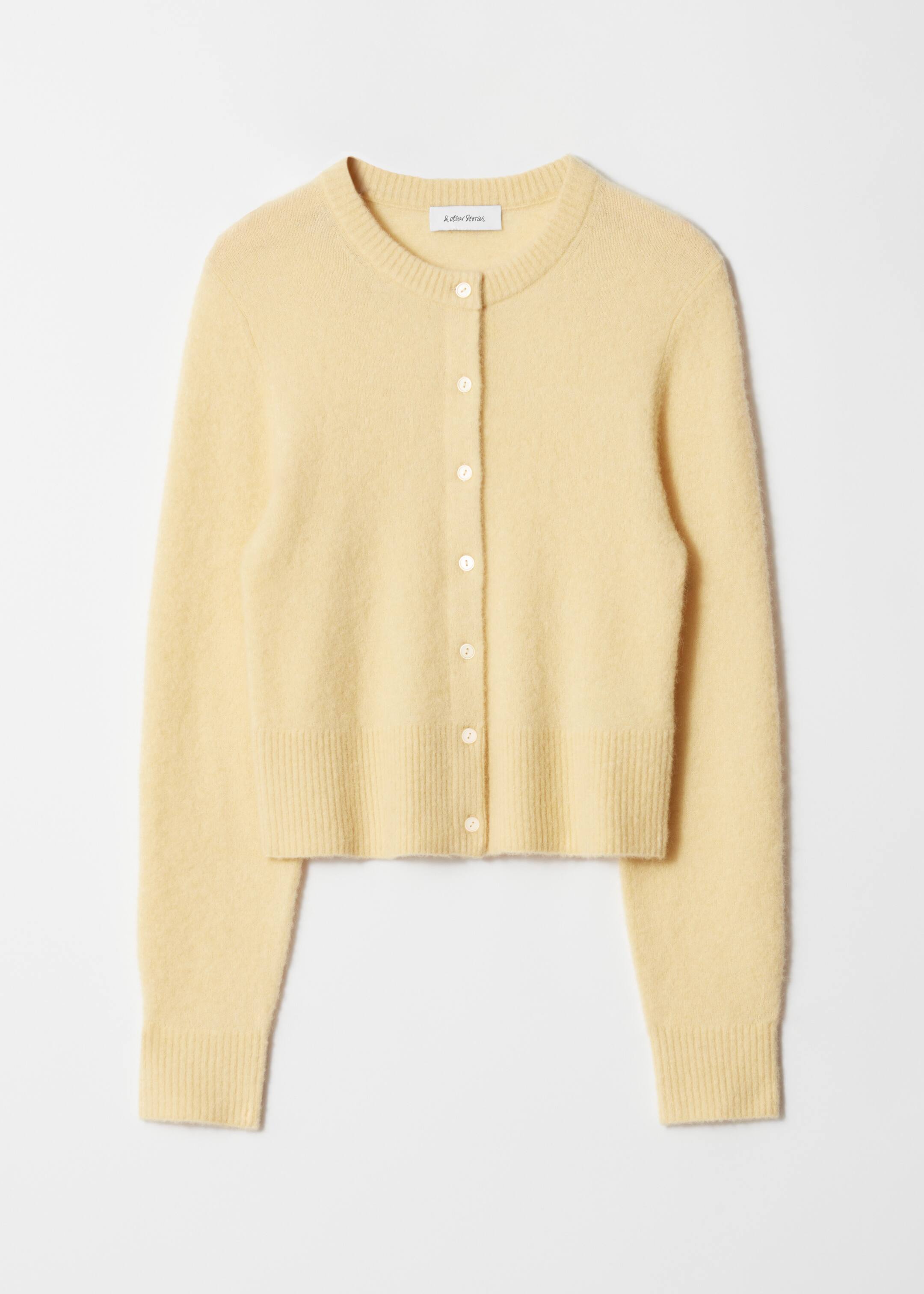 Größeres Bild ansehen: Strickjacke aus Alpaka-Mix - Hellgelb - Ladies | H&M DE 1