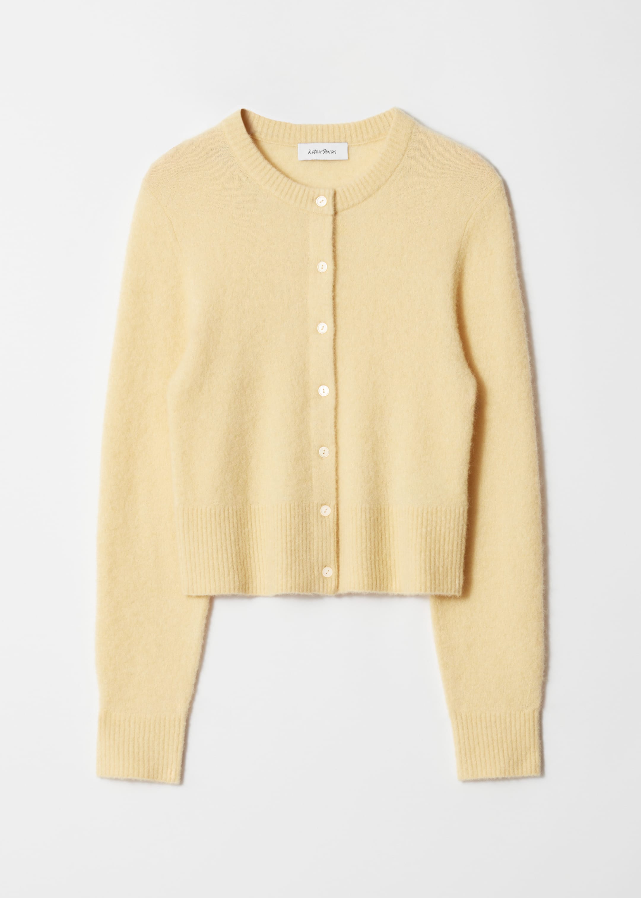 View larger image: Alpaca-Blend Knit Cardigan - Light Yellow - Ladies | H&M GB 5