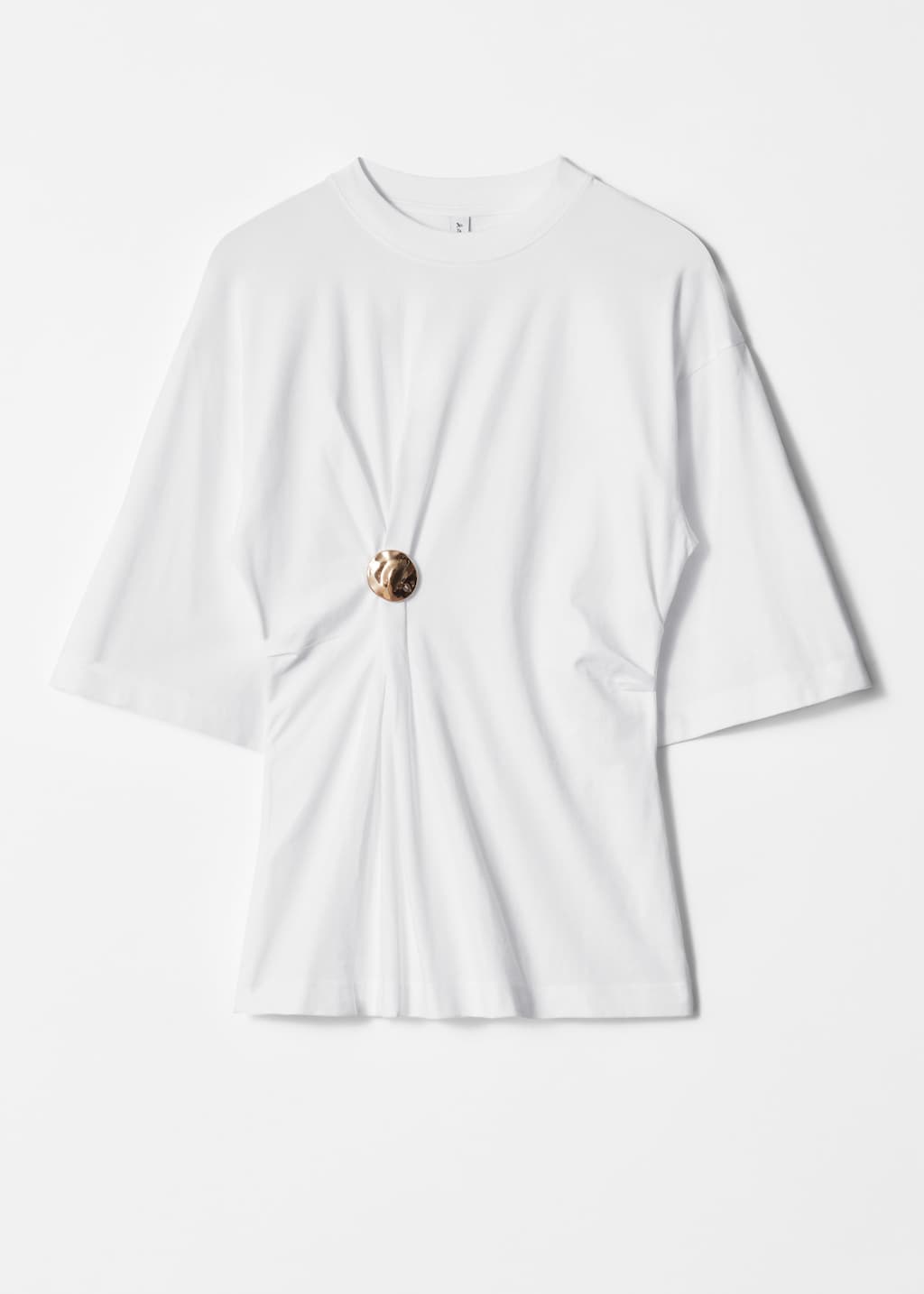 T-shirt drapé à broche - Marron Clair - Still Life