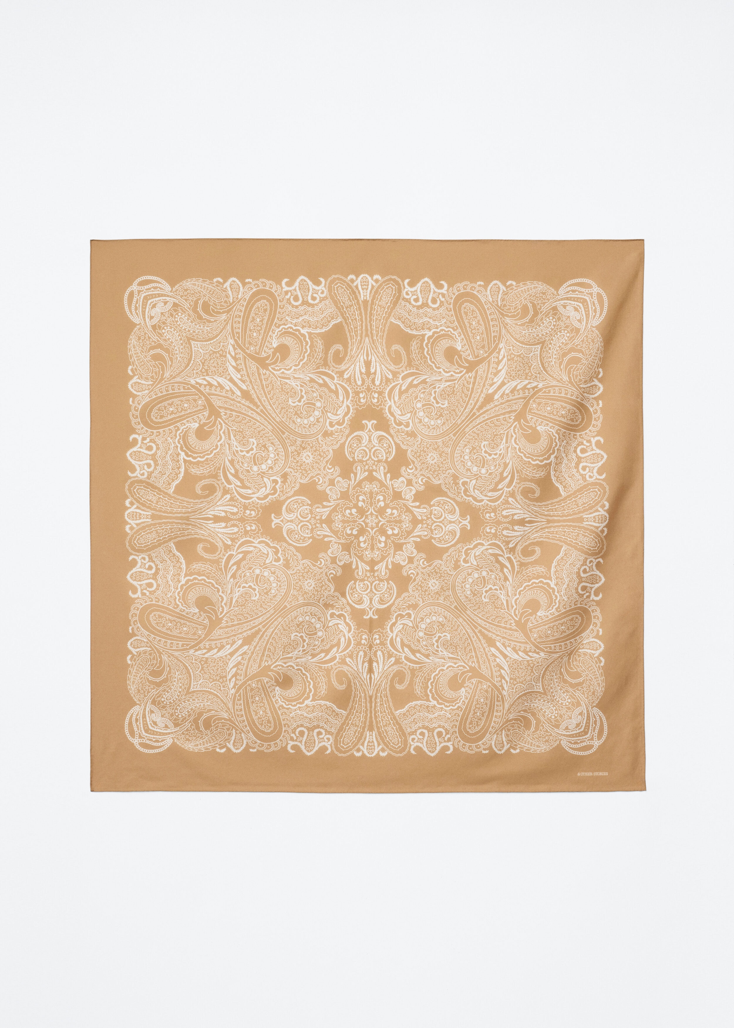 Large Silk-Blend Paisley Scarf - Beige/Paisley - Scarves | & Other