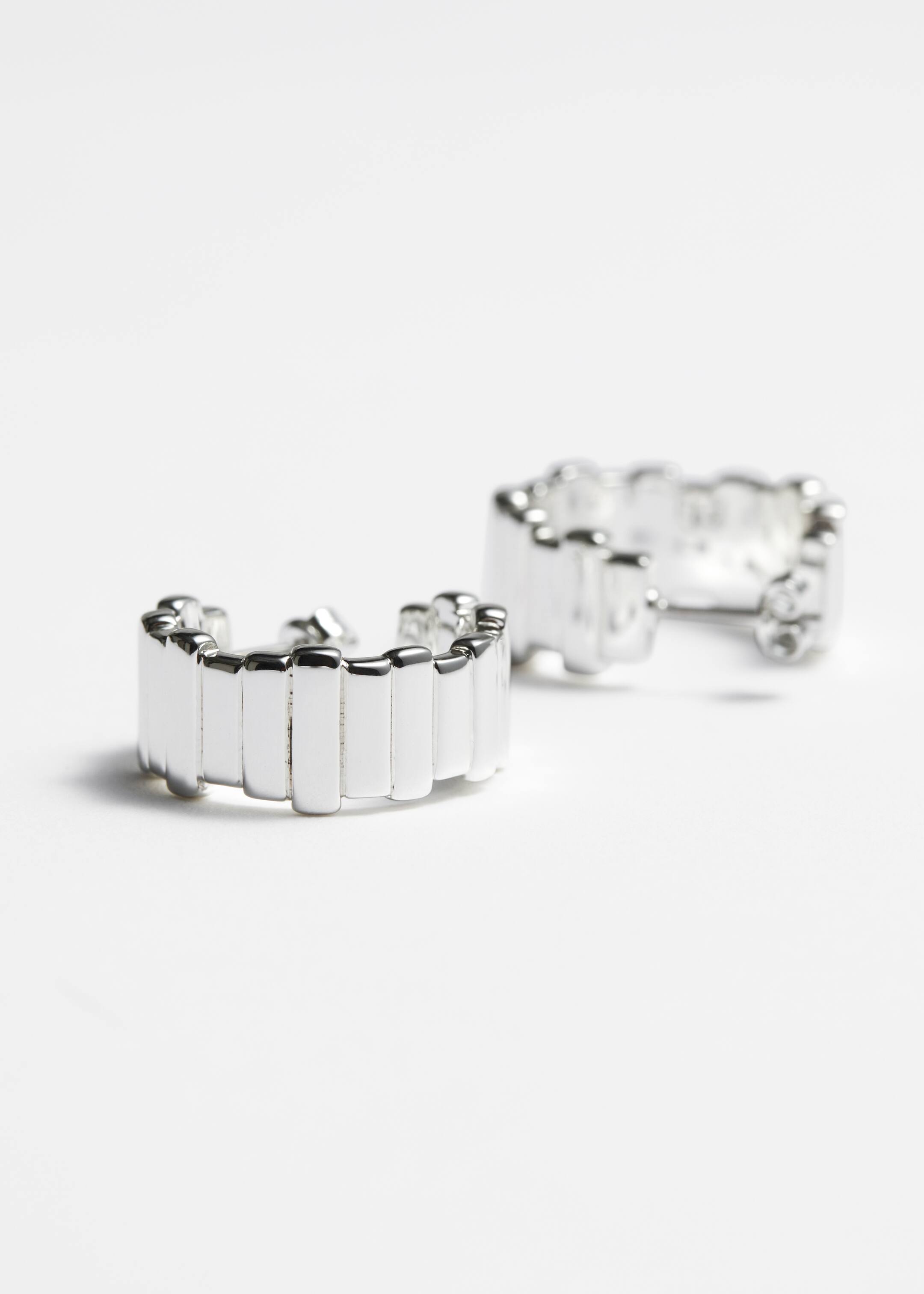 View larger image: Delicate Fractal Hoop Earrings - Silver - Ladies | H&M GB 1