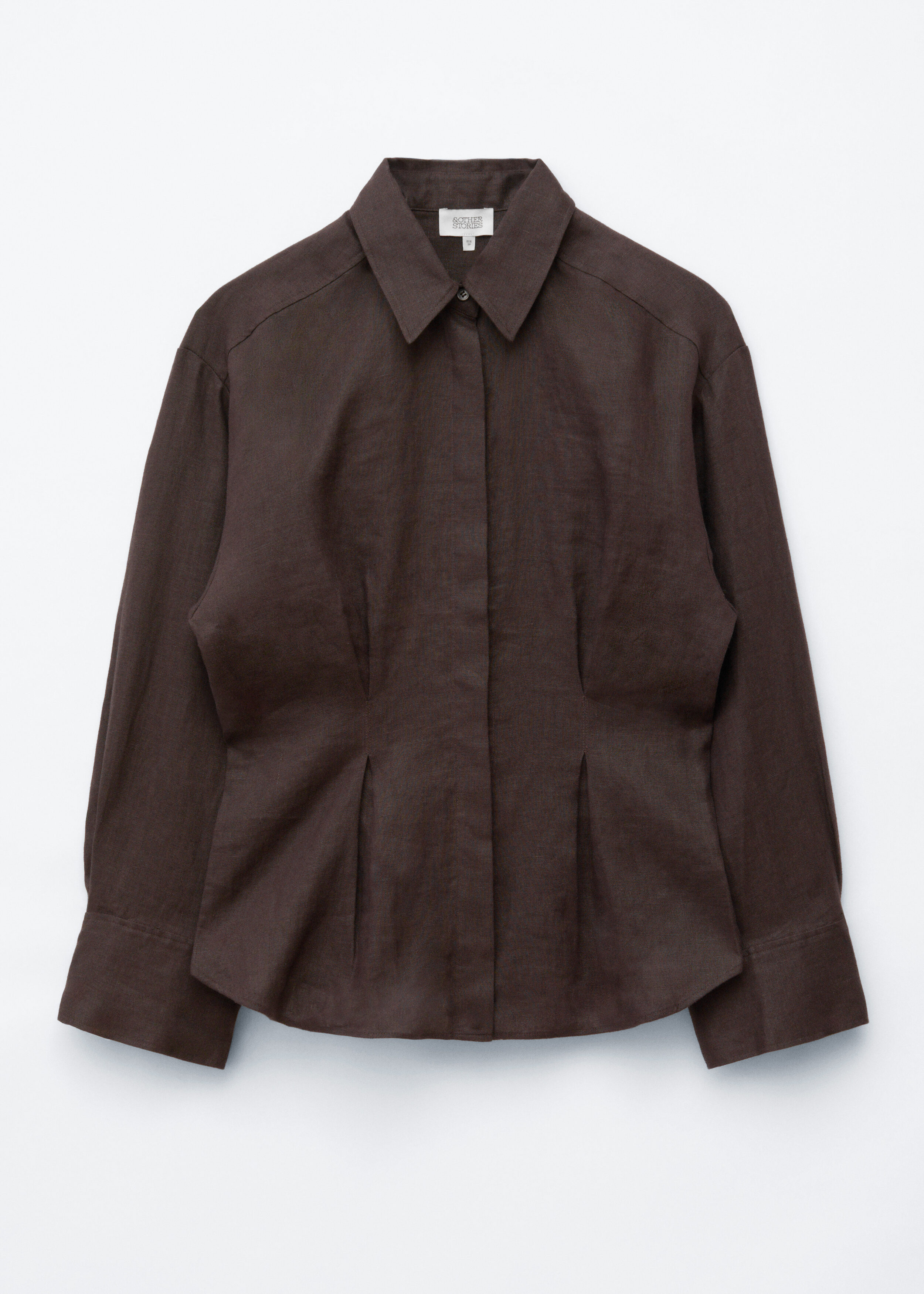 Pleated-Waist Linen Shirt